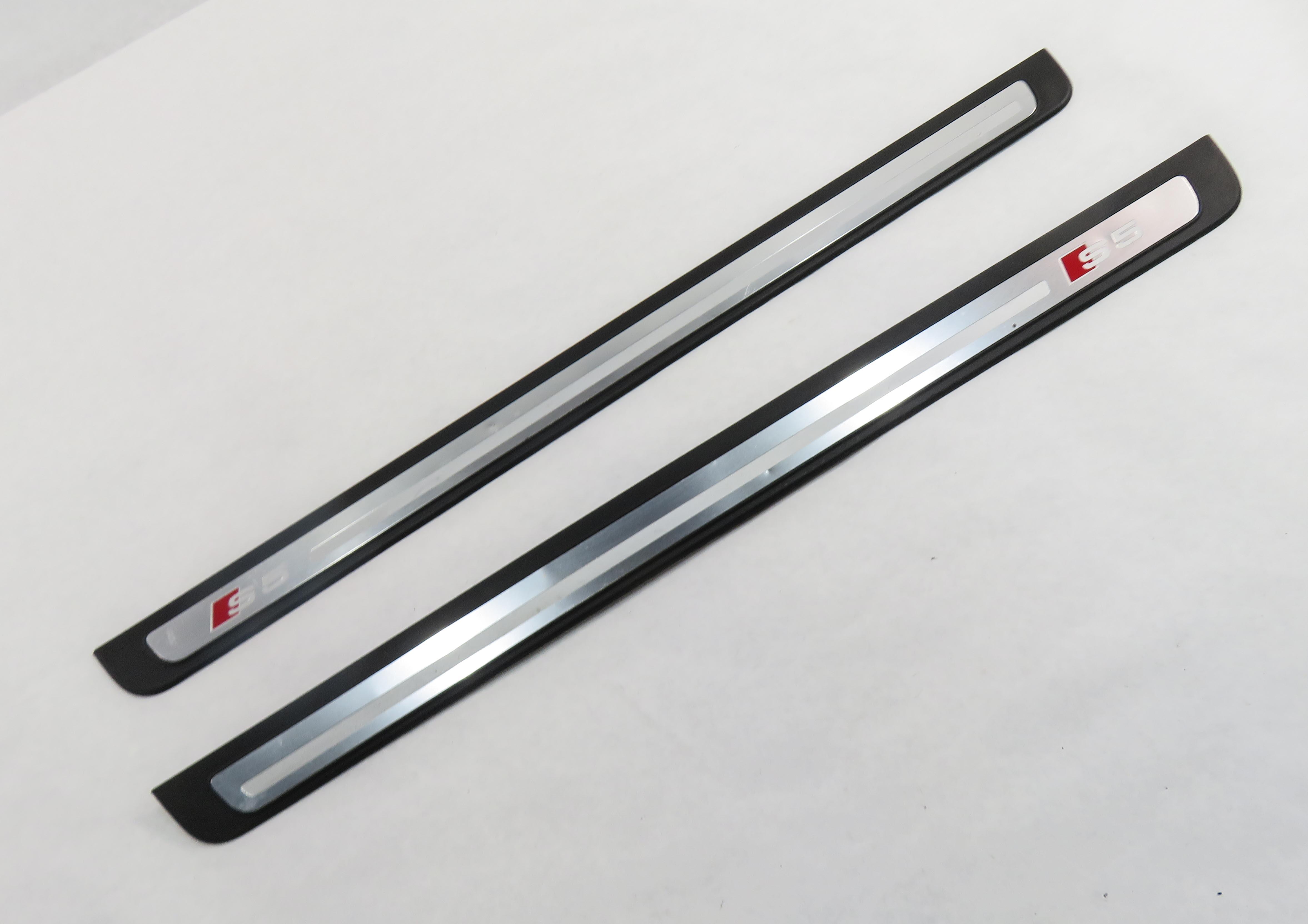 2013 AUDI S5 (B8 8T) COUPE - FRONT LEFT & RIGHT DOOR SILL TRIM SET — exact item pictured