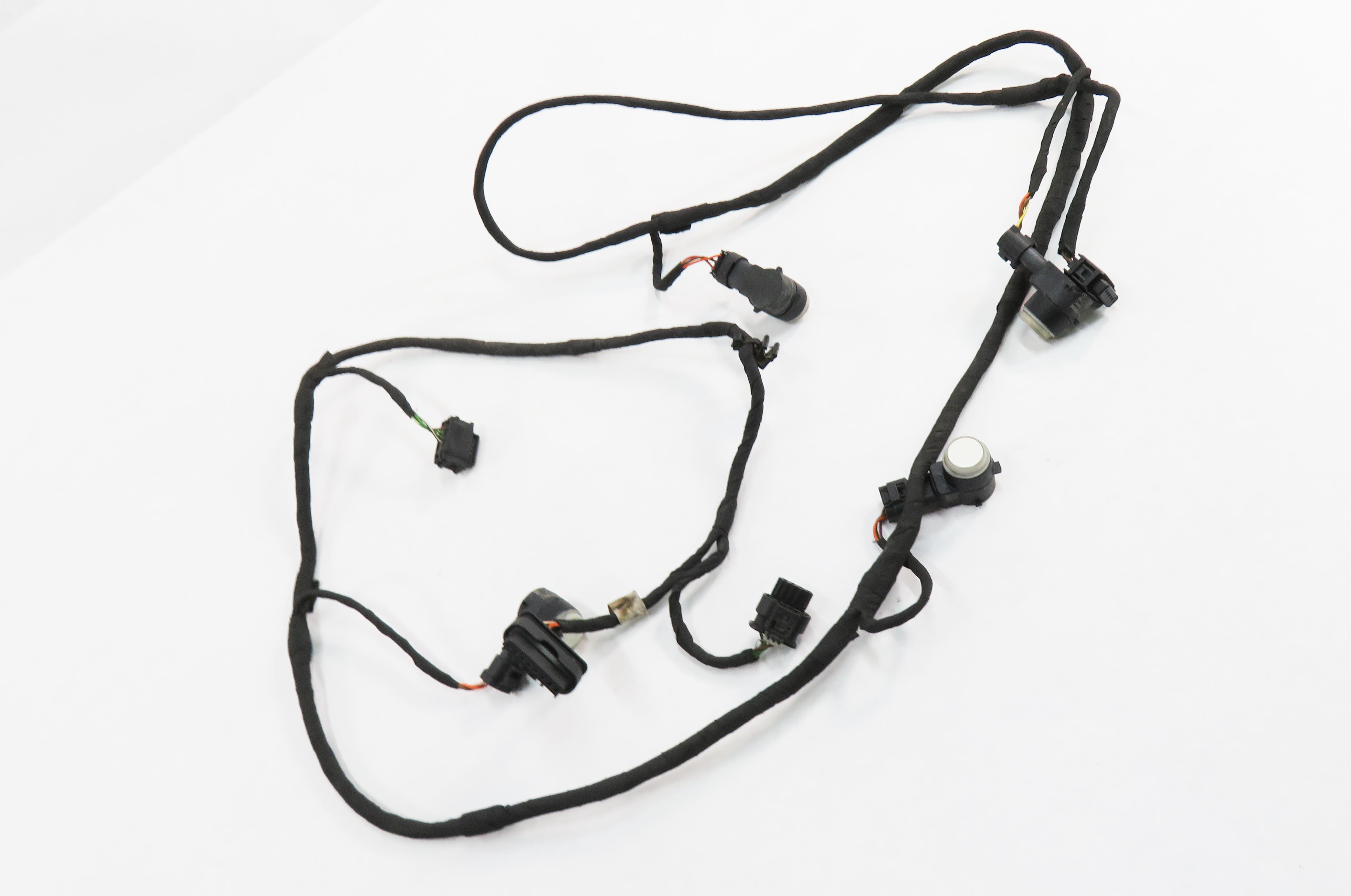 2013 MERCEDES GL450 (X166) REAR PDC PARK DISTANCE SENSOR SET w/ HARNESS (WHITE) — exact item pictured