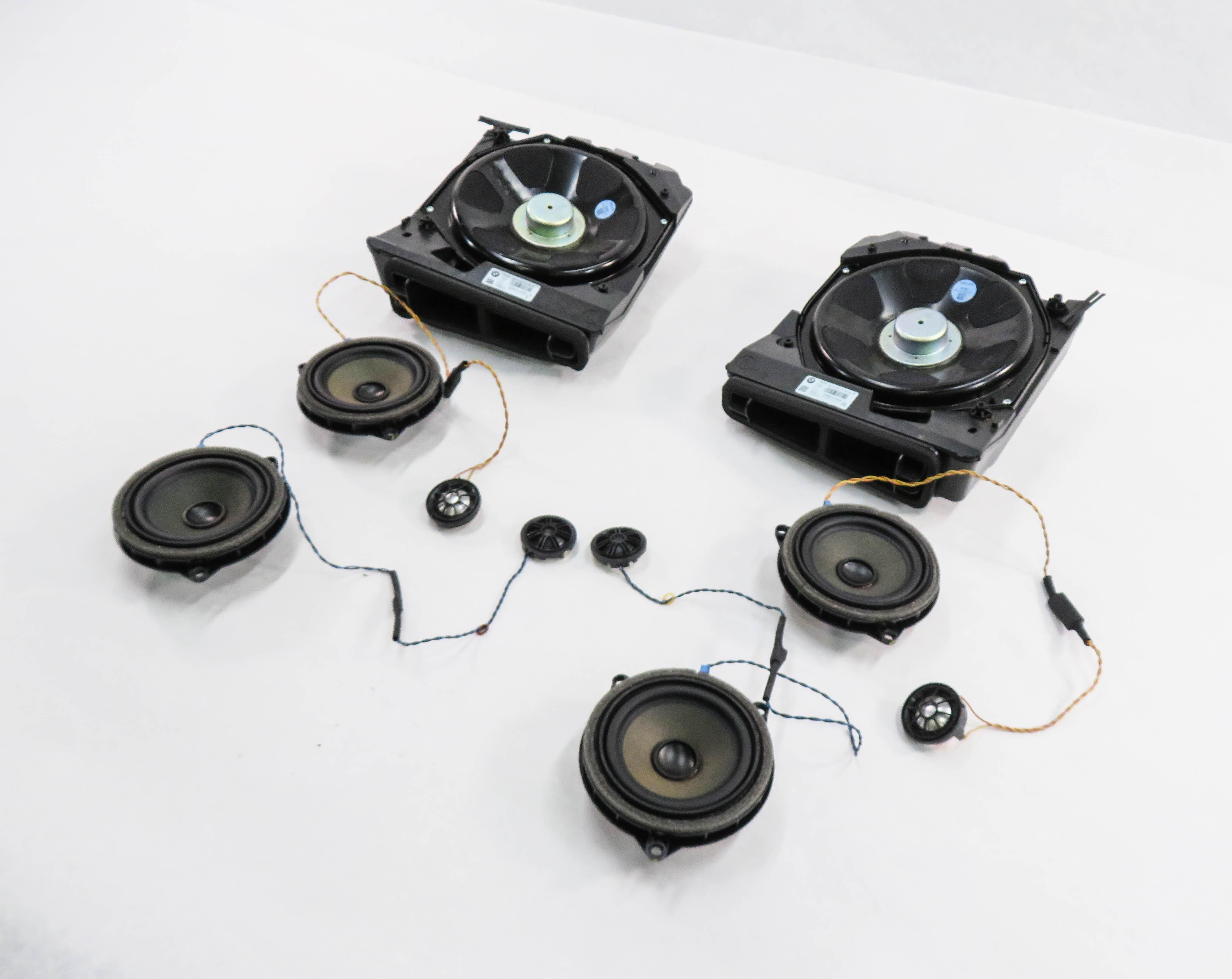 2015 BMW 335i (F30) RADIO STEREO SUB SUBWOOFER TWEETER SPEAKER SET-10 — exact item pictured