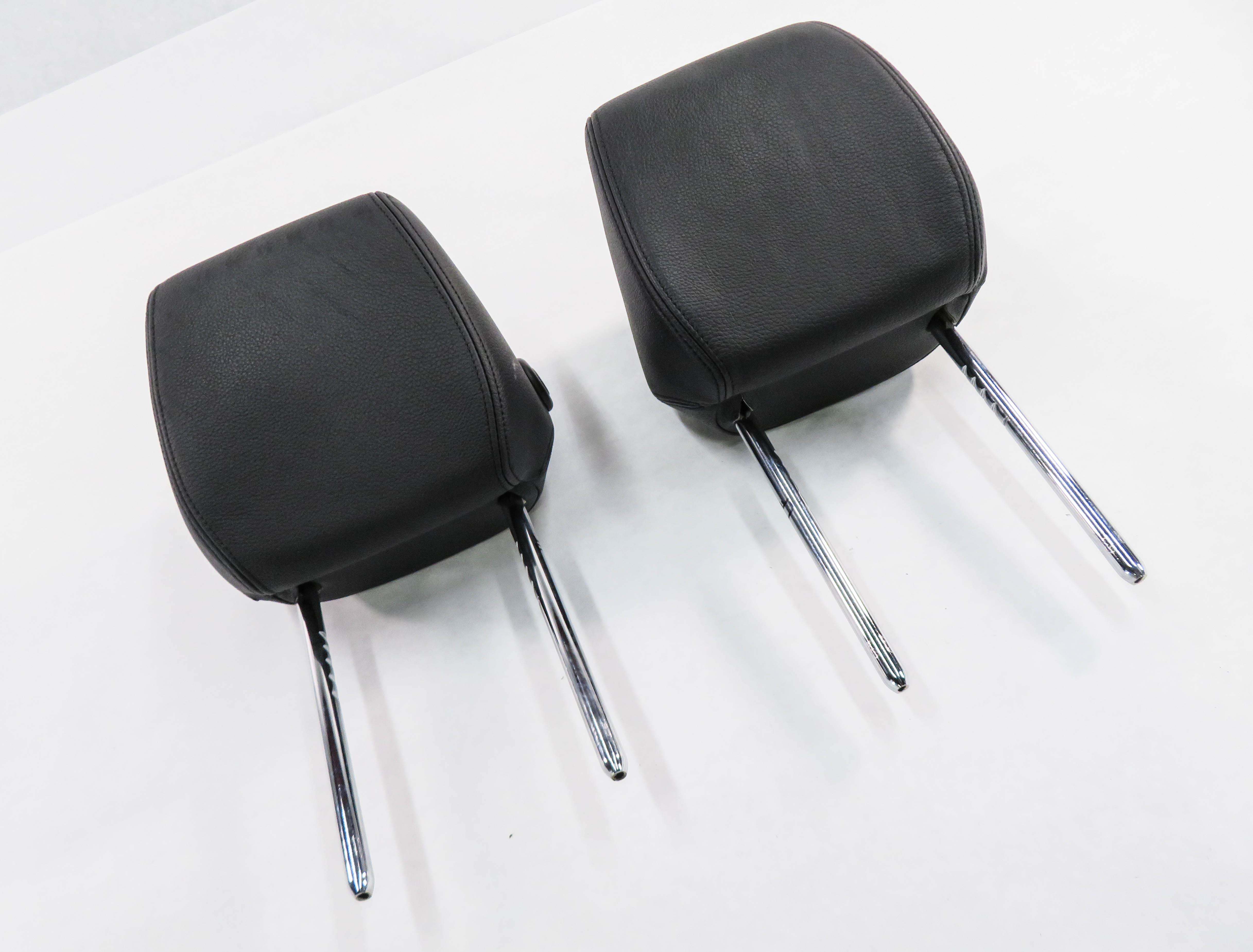 2015 BMW 335i (F30) FRONT LEFT & RIGHT HEADREST SET-2 (BLACK LEATHER) — exact item pictured