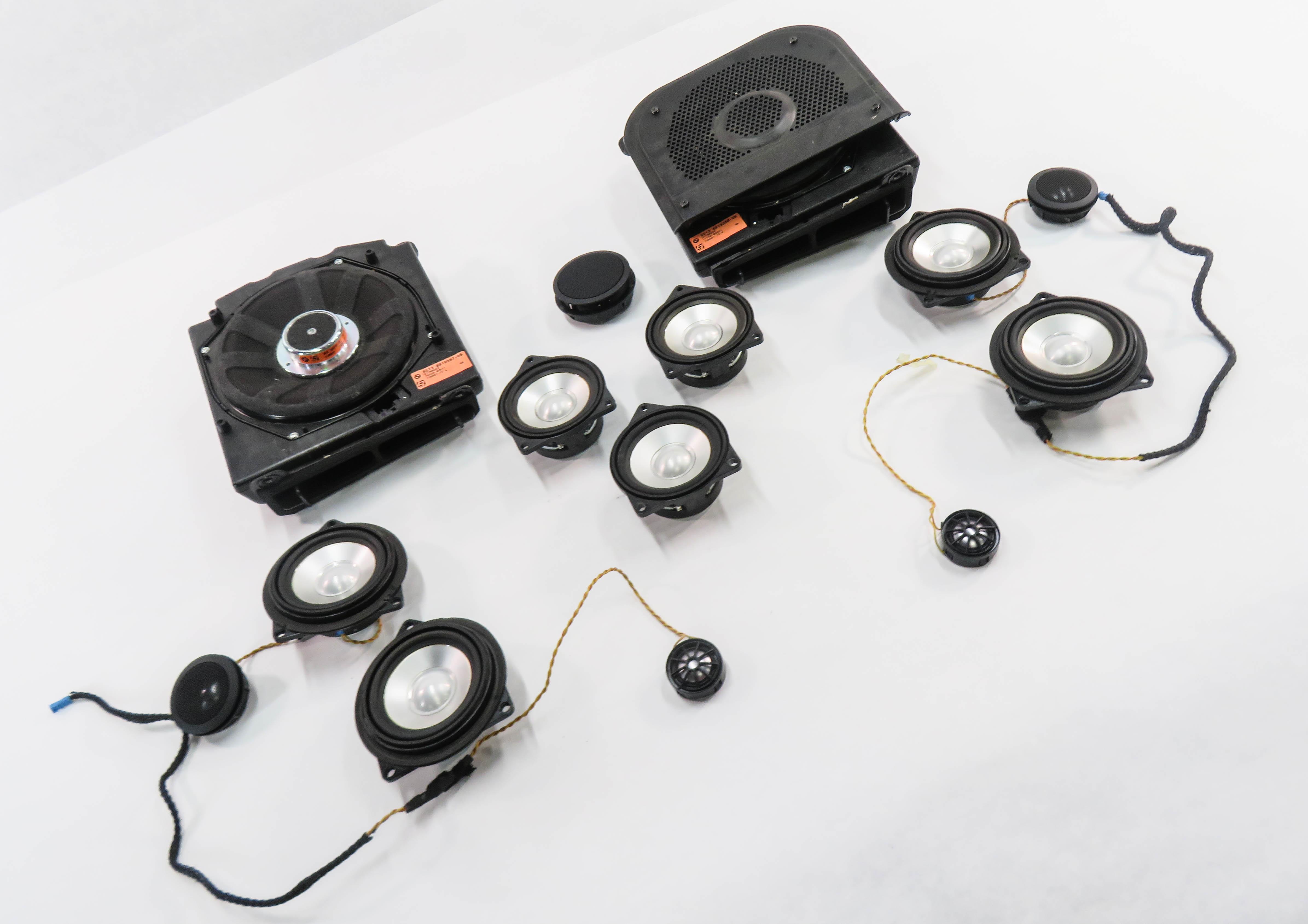 2006 BMW M6 ///M (E63) RADIO STEREO LOGIC-7 SUB SUBWOOFER TWEETER SPEAKER SET-14 — exact item pictured