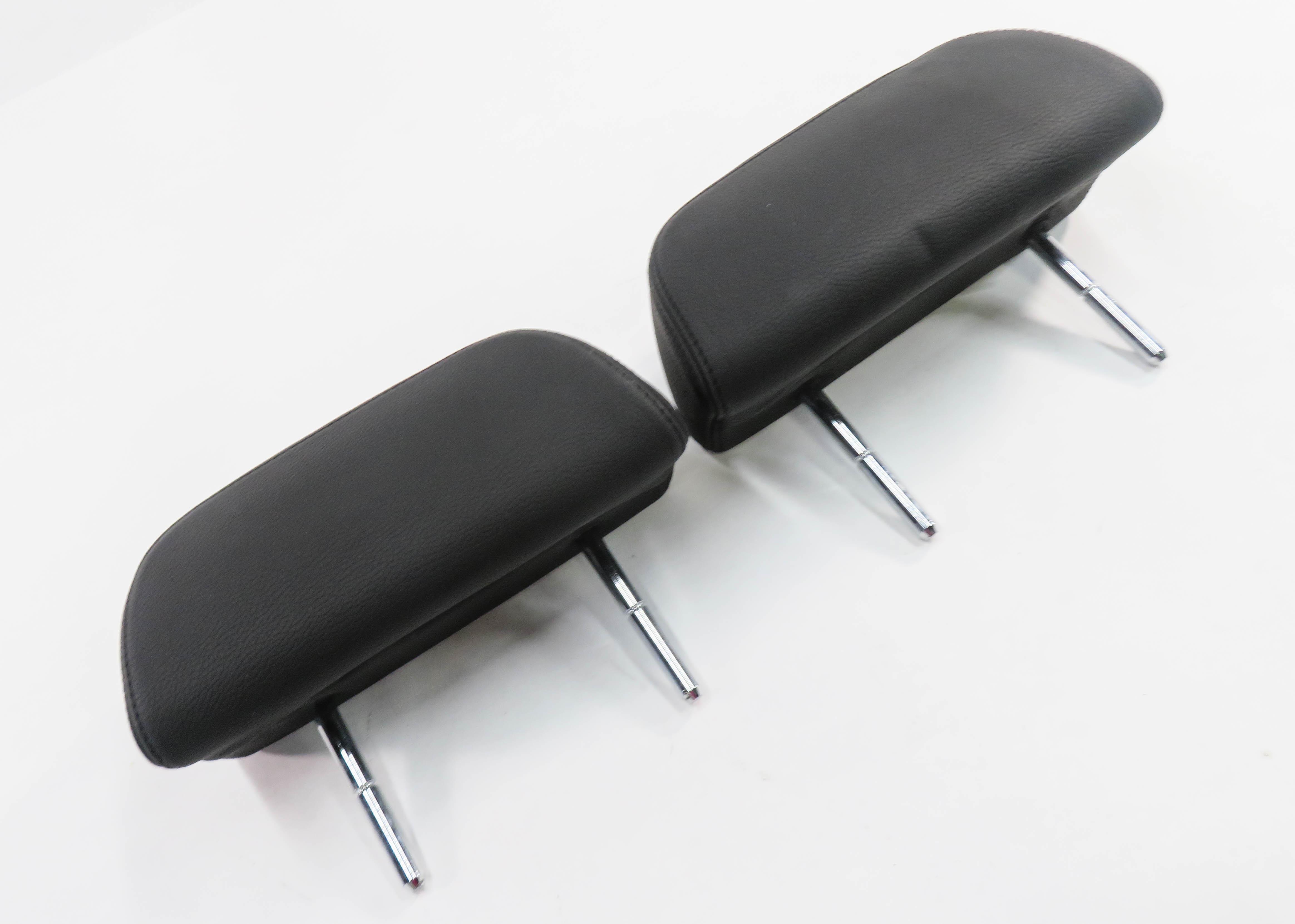 2006 BMW M6 ///M (E63) REAR SEAT - LEFT & RIGHT HEADREST SET-2 (BLACK LEATHER) — exact item pictured