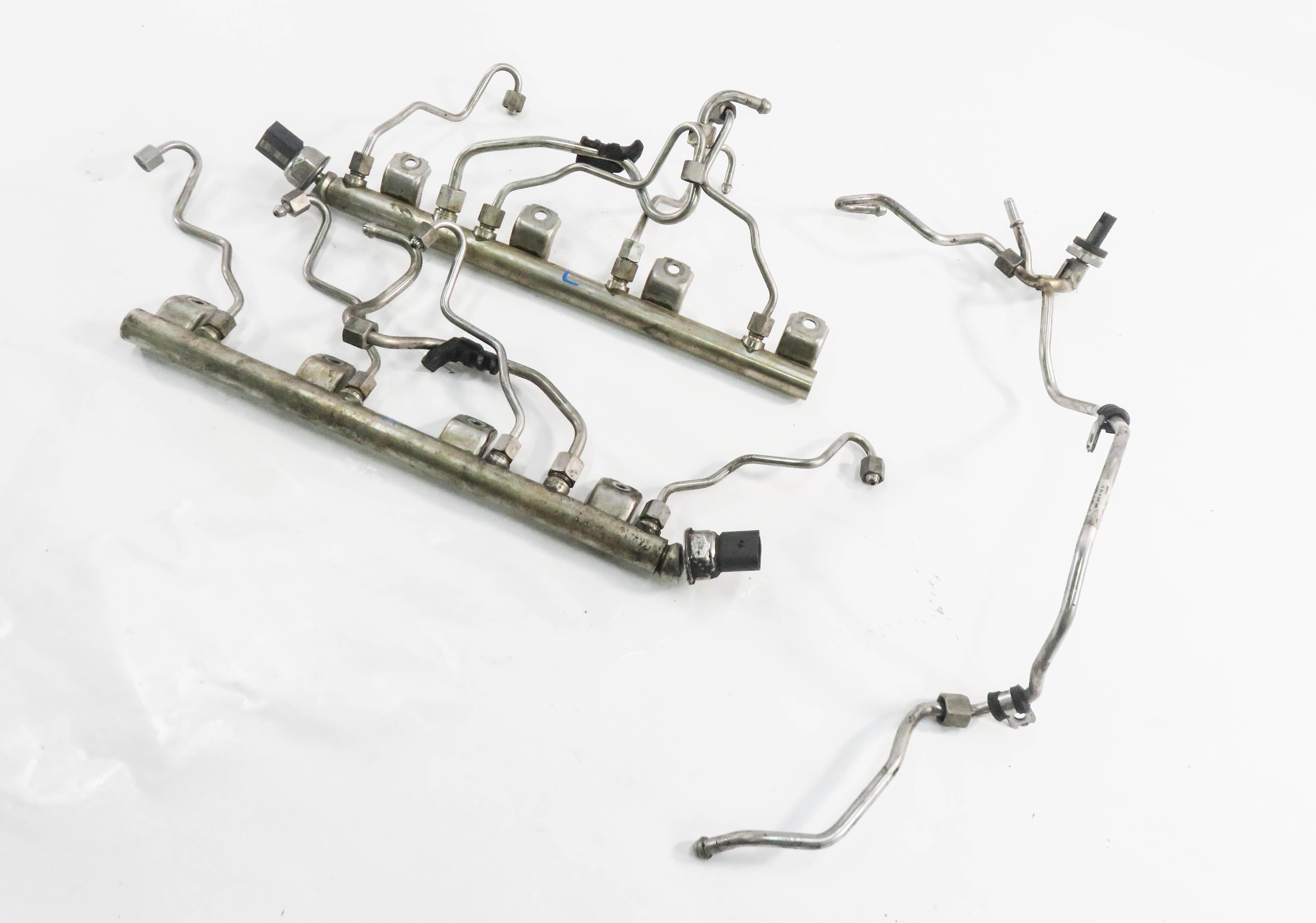 2011 BMW 750i (F01) 4.4L N63 TWIN TURBO ENGINE - LEFT & RIGHT FUEL RAIL SET-2 — exact item pictured
