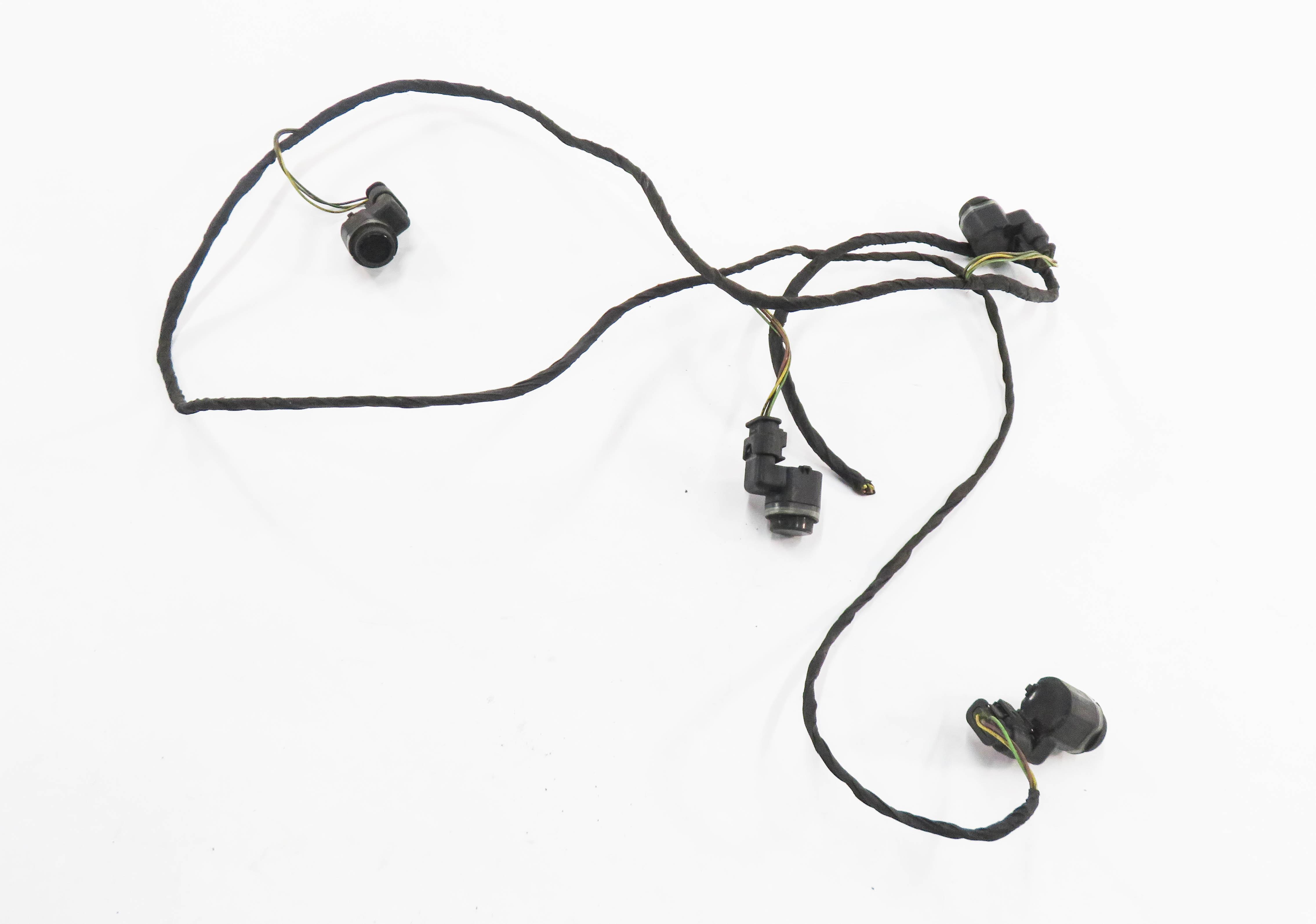 2011 BMW 750i (F01) REAR PDC PARK DISTANCE SENSOR SET w/ HARNESS (BLACK 475) — exact item pictured