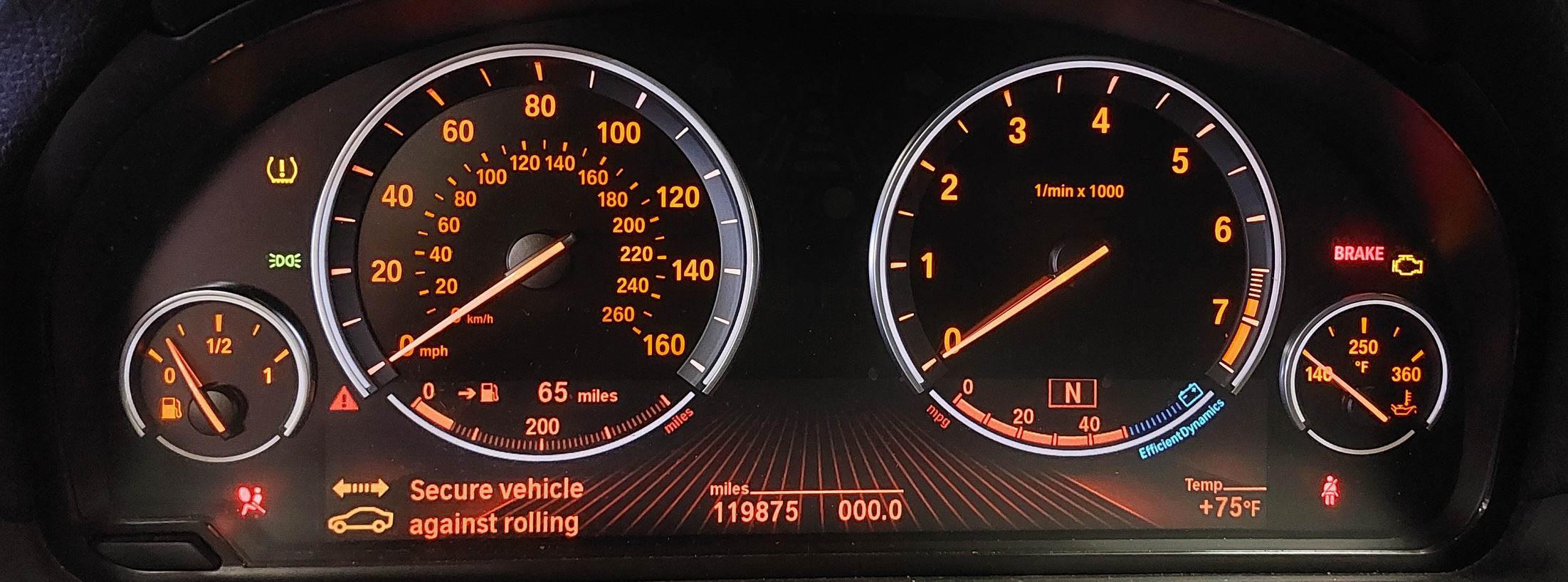 09-10 BMW 550iGT 750i 760i (F01 F07) 4.4L / 6.0L TWIN TURBO - SPEEDOMETER (119k) — exact item pictured