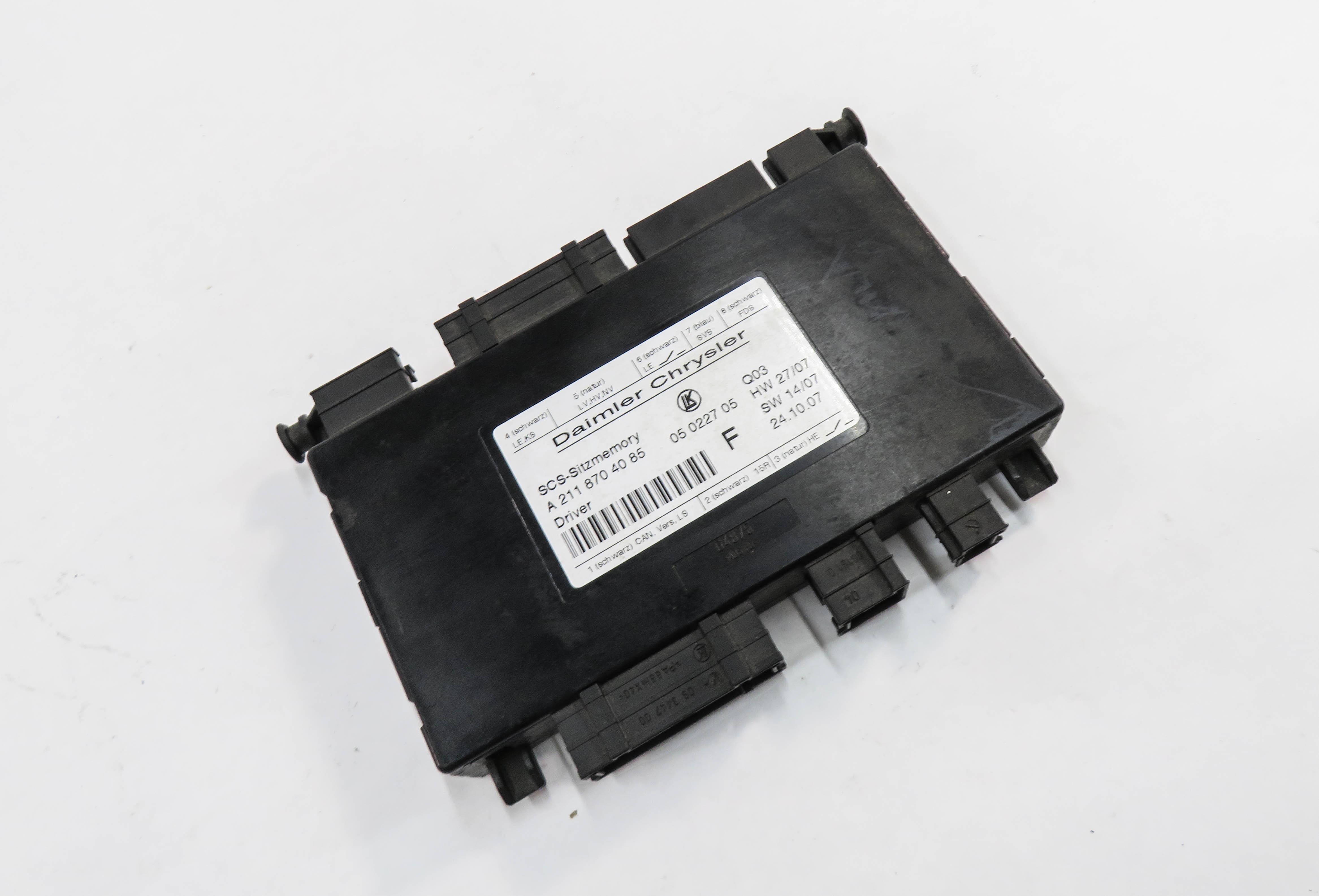 2008 MERCEDES BENZ CLS550 (W219) LEFT FRONT DRIVER SEAT CONTROL MODULE — exact item pictured