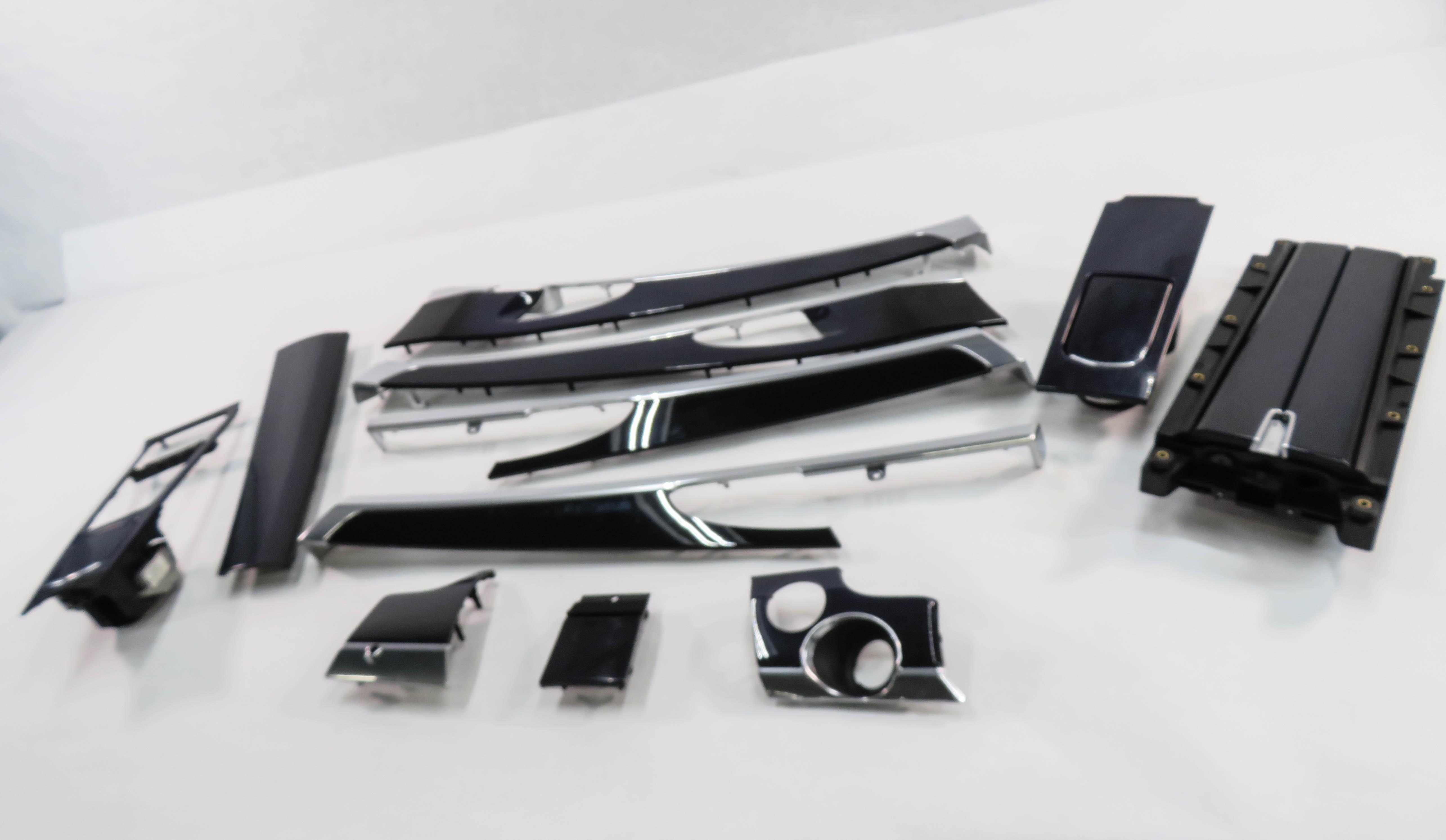 2012 PORSCHE PANAMERA (970 G1) DASH DOOR CONSOLE TRIM PANEL SET (PIANO BLACK) — exact item pictured