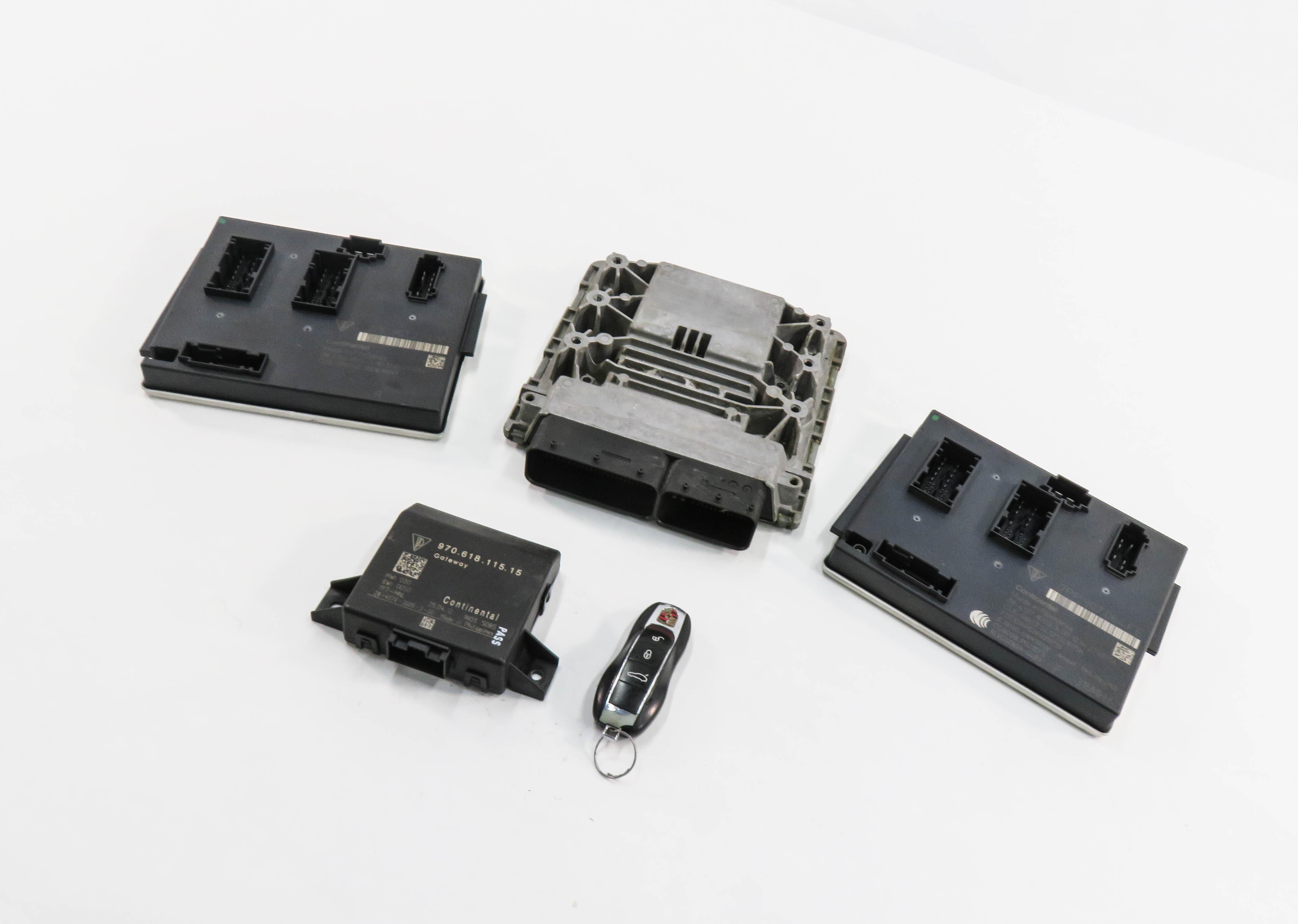 12 PORSCHE PANAMERA (970 G1) 3.6L M46 ENGINE ECM ECU IMMOBILIZER MODULE KEY SET — exact item pictured