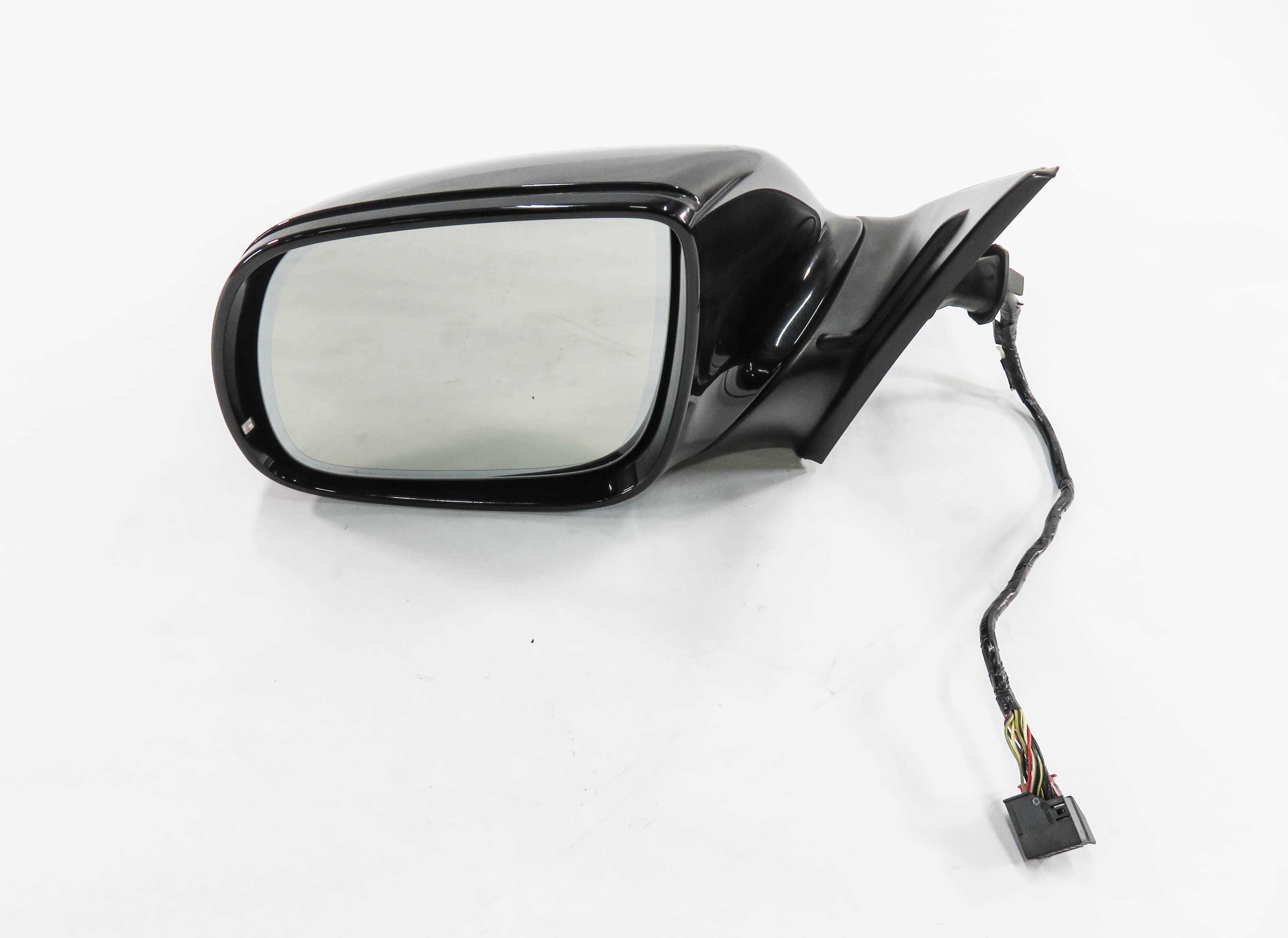 09-14 AUDI Q5 (8R) LEFT P-FOLD HEAT AUTODIM MEMORY DOOR MIRROR w/ LIGHT (BLACK) — exact item pictured