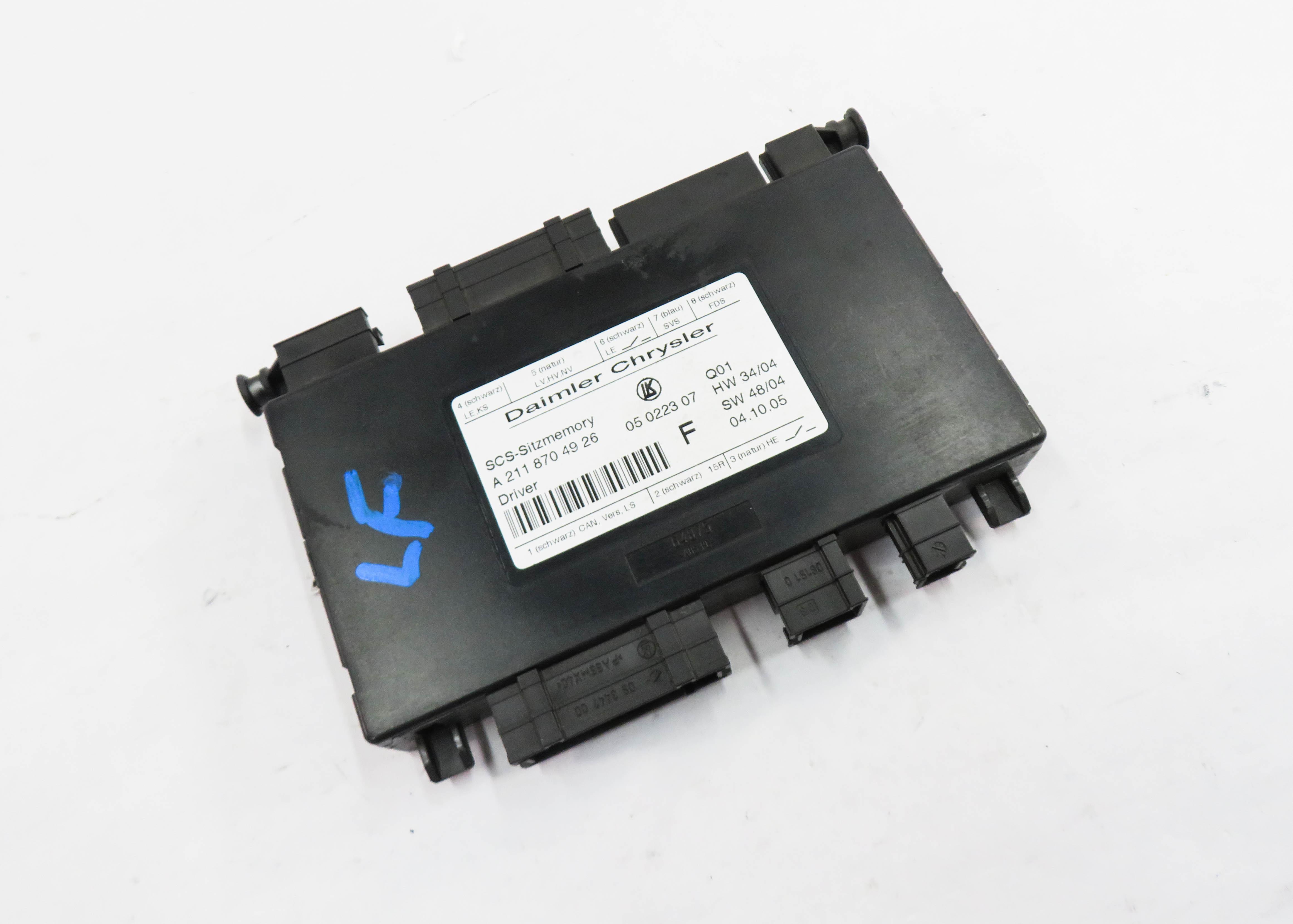 2006 MERCEDES CLS55 AMG (C219) LEFT FRONT DRIVER SEAT CONTROL MODULE — exact item pictured