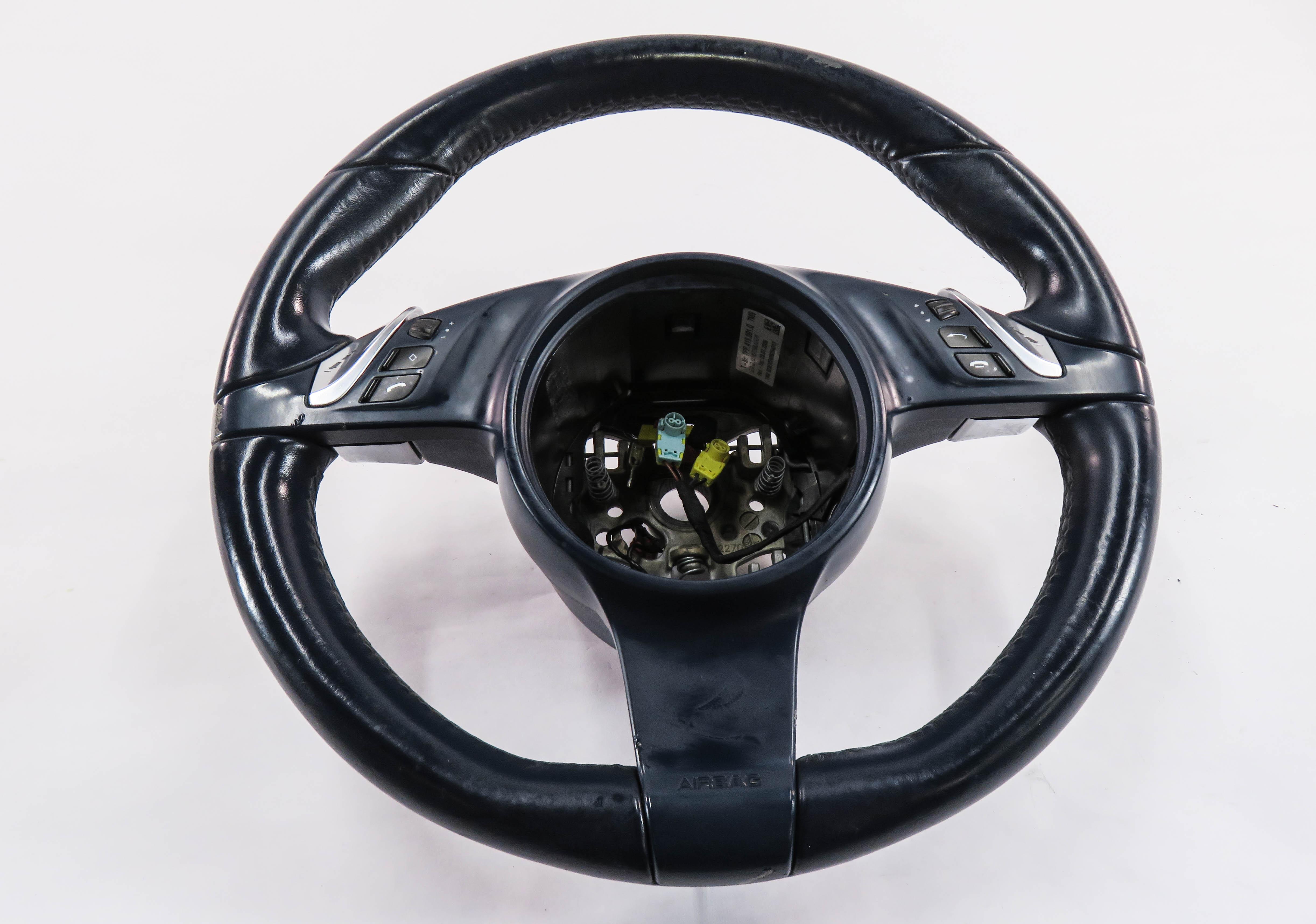 2010-2013 PORSCHE PANAMERA (970 G1) 3-SPOKE STEERING WHEEL w/ PADDLES (BLUE) — exact item pictured