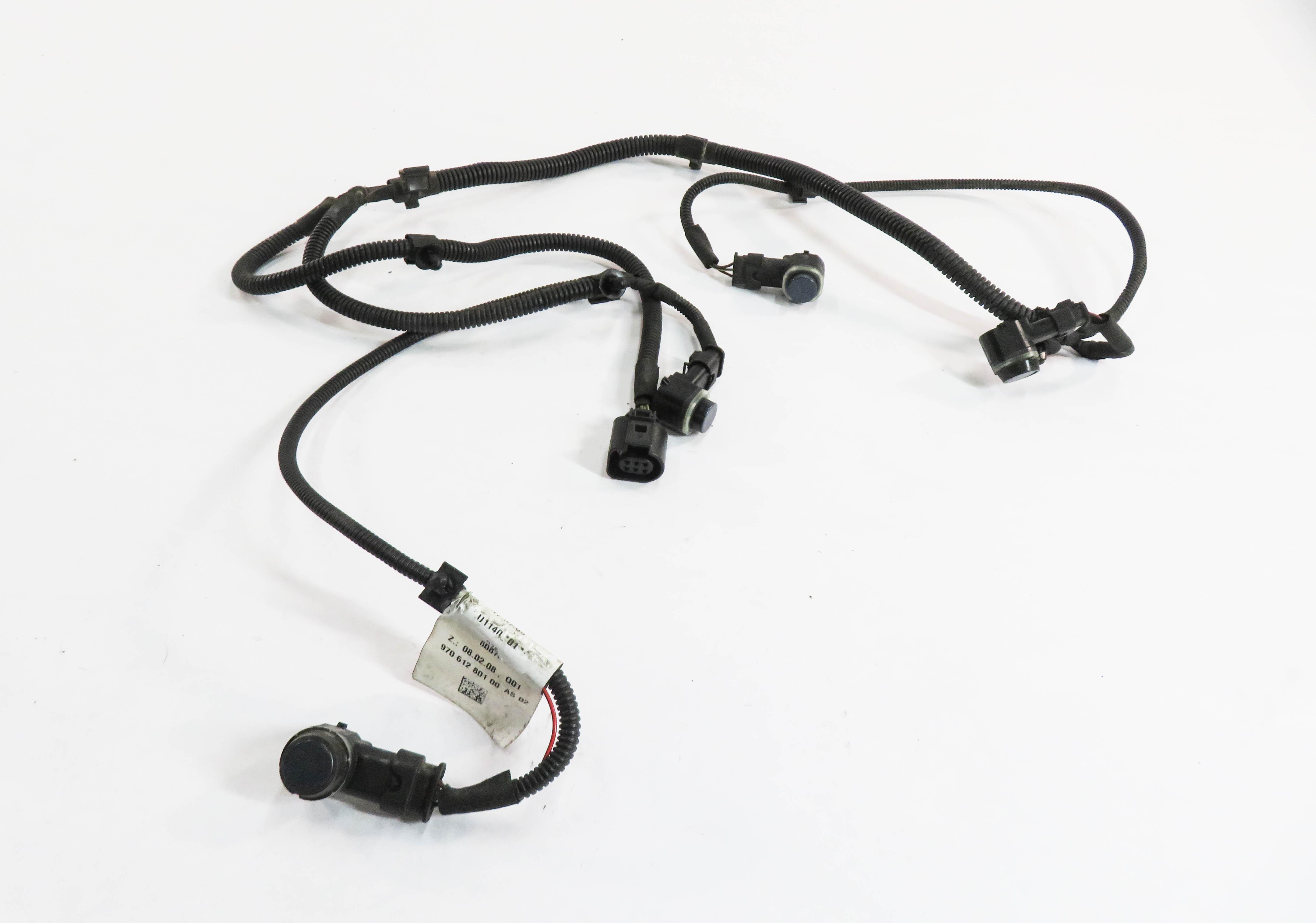 2010 PORSCHE PANAMERA (970 G1) REAR PDC SENSOR SET w/ HARNESS (YACHTING BLUE) — exact item pictured