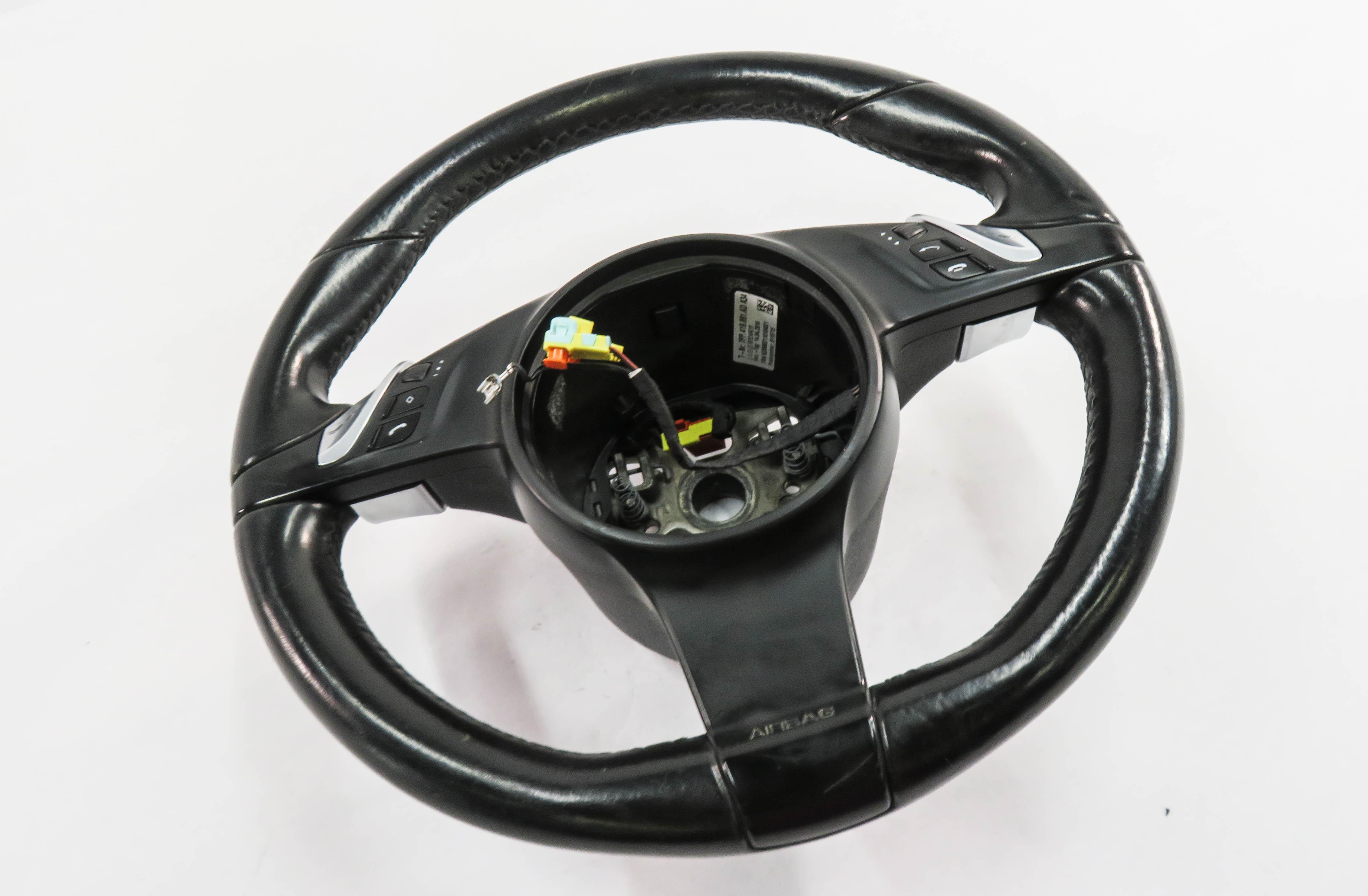 11-16 PORSCHE CAYENNE PANAMERA (958 970 G1) STEERING WHEEL w/ SWITCHES (BLACK) — exact item pictured
