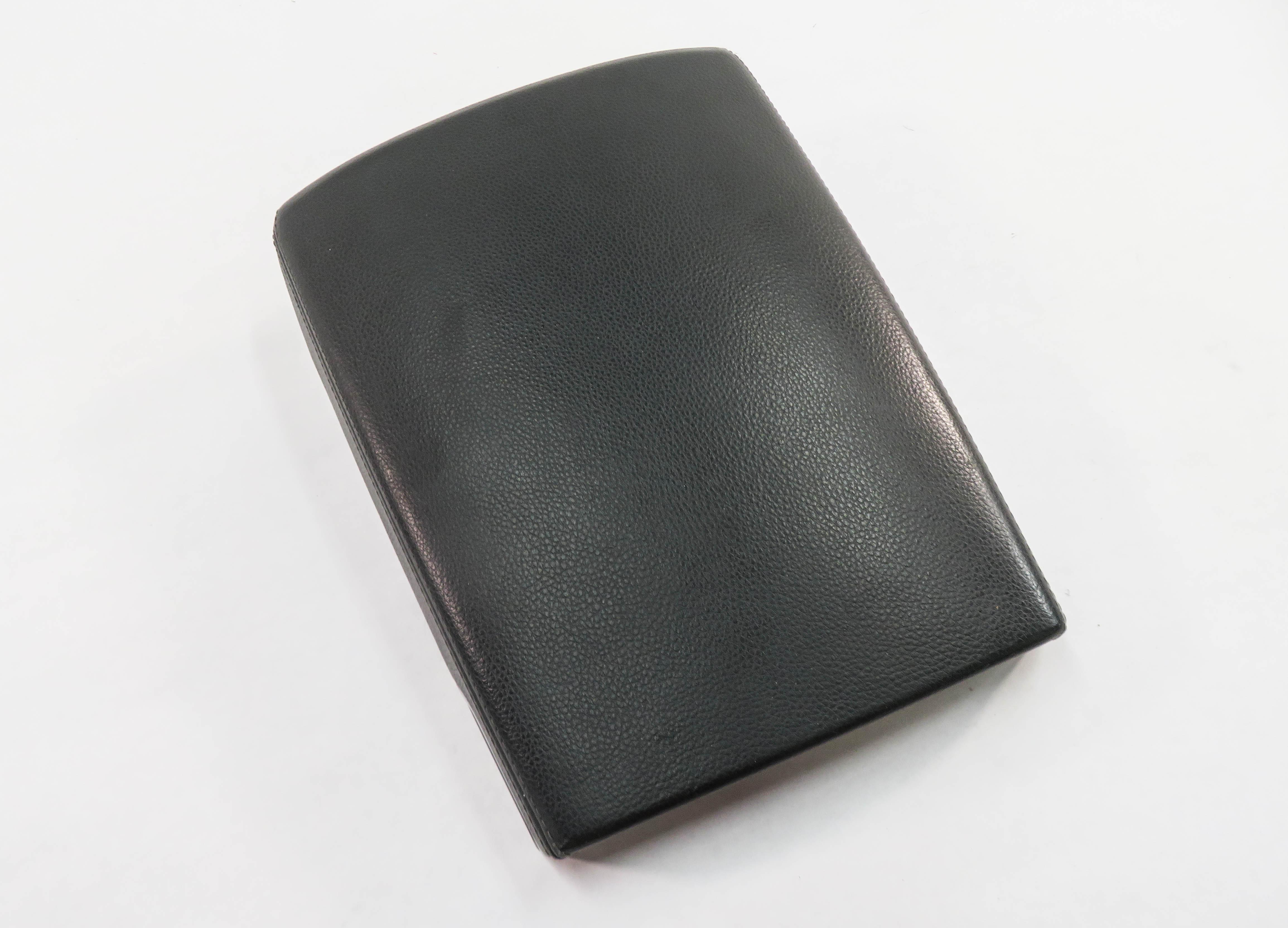 2010-2016 PORSCHE PANAMERA (970 G1) FRONT CENTER CONSOLE ARMREST LID (BLACK) — exact item pictured