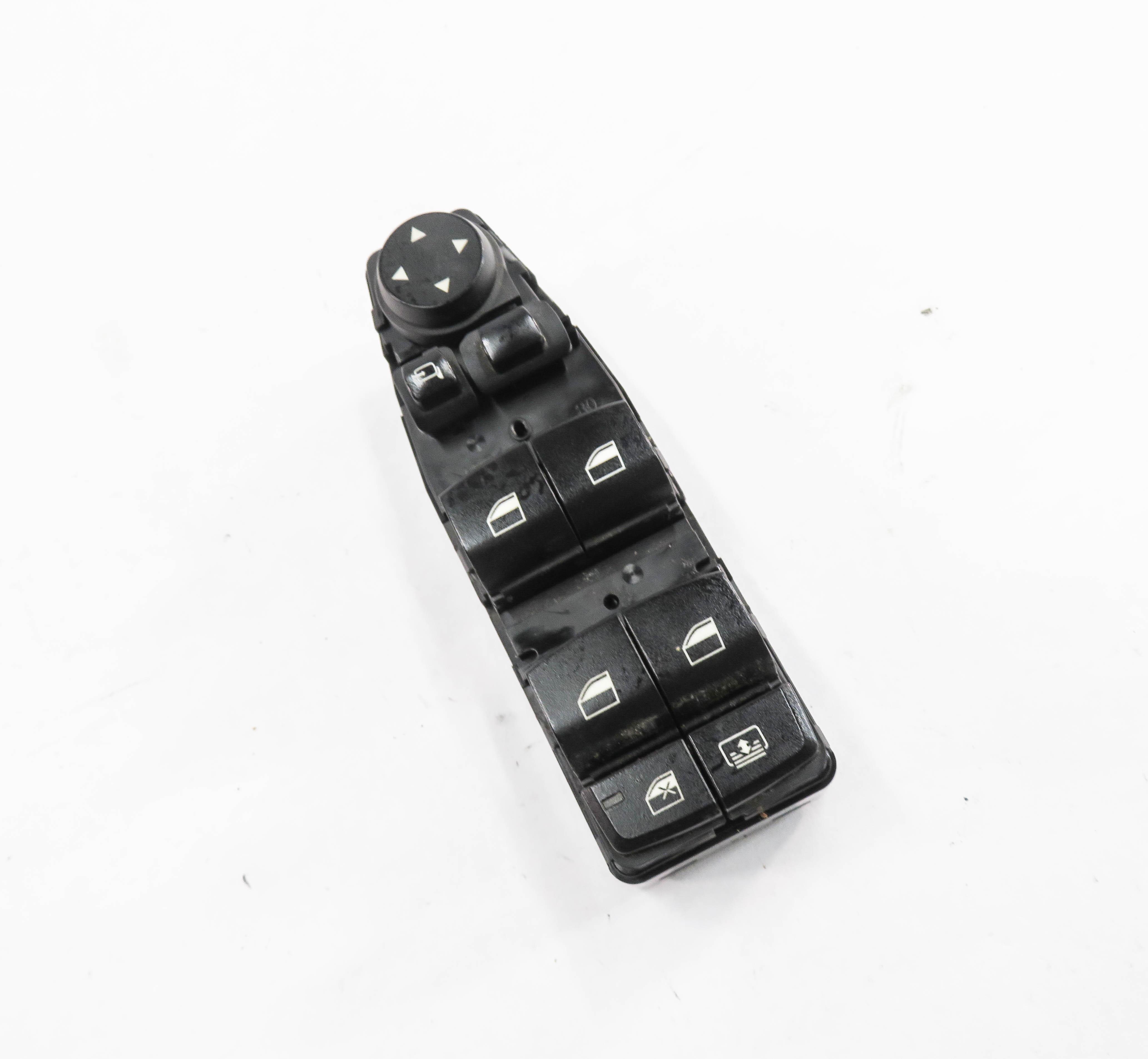 10-19 BMW 528i 535i 550i 640i M5 M6 (F10 F12) DRIVER PFOLD WINDOW SWITCH w/SHADE — exact item pictured