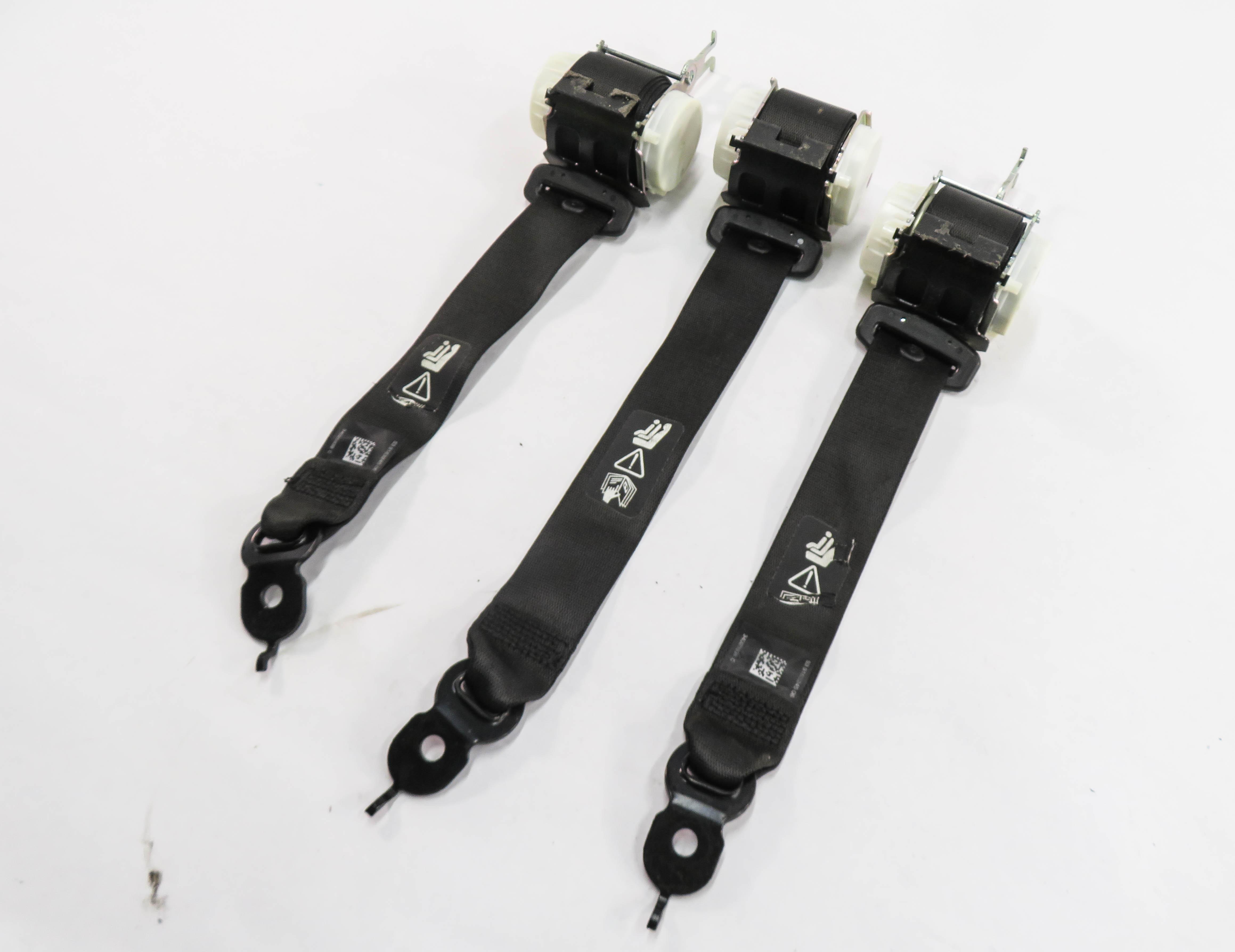 2011 BMW 535i (F10) REAR SEAT SEATBELT RETRACTOR SET-3 (BLACK) — exact item pictured
