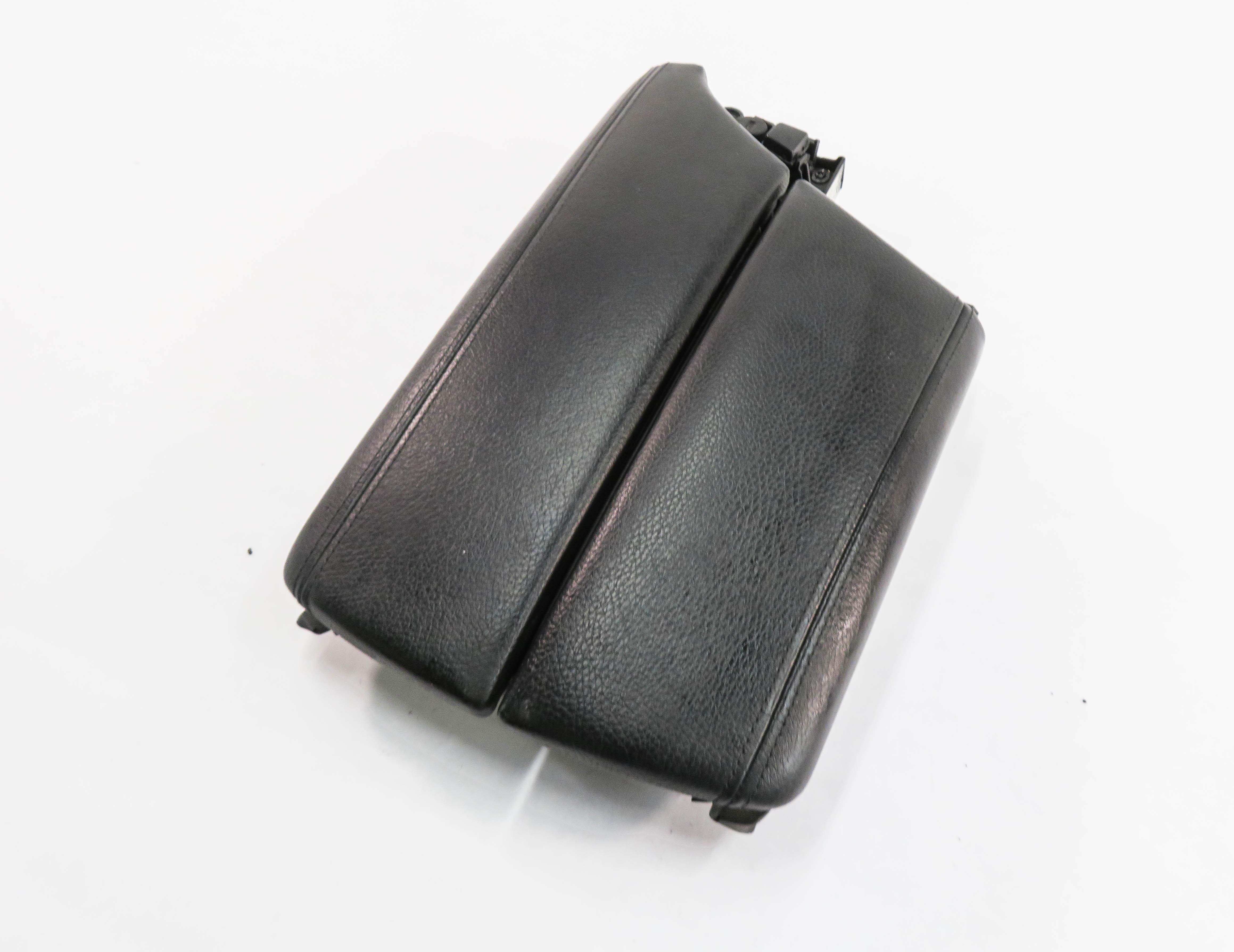 2011 BMW 528i 535i 550i (F10) FRONT CENTER CONSOLE ARM REST LID (BLACK LEATHER) — exact item pictured
