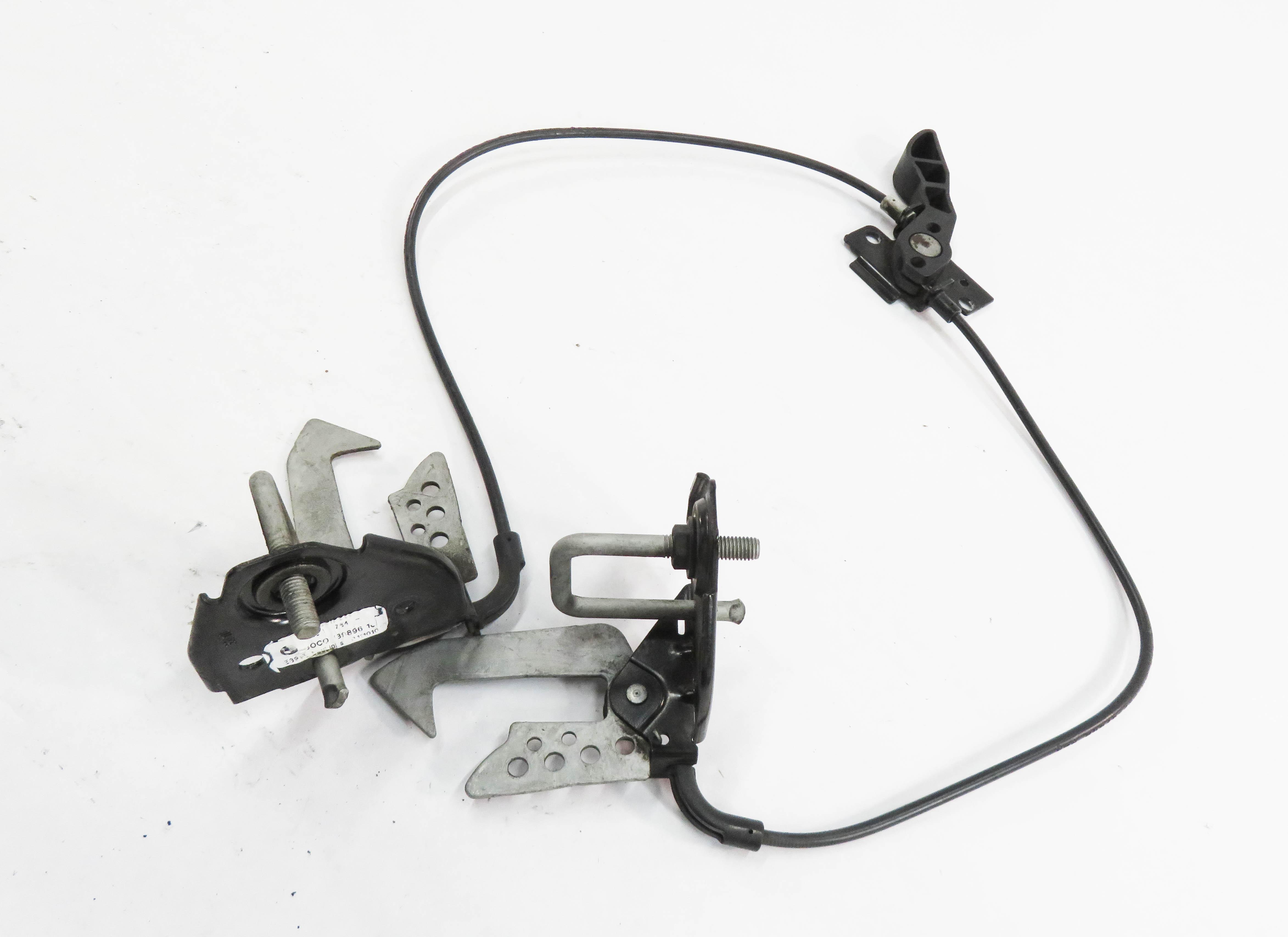 2011 BMW 535i (F10) FRONT LEFT & RIGHT UPPER HOOD LOCK LATCH SET w/ RELEASE — exact item pictured