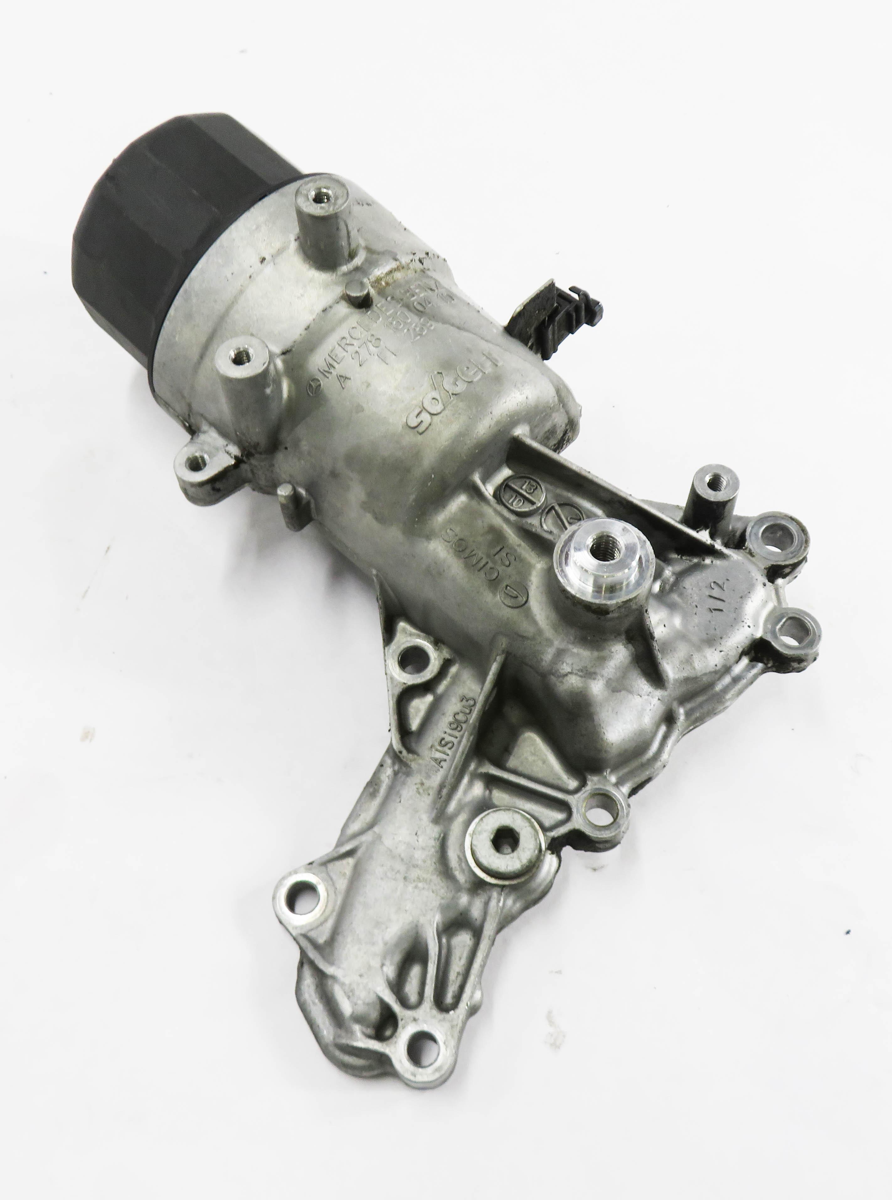 2014 MERCEDES GL550 (X166) 4.6L M278 ENGINE - OIL FILTER HOUSING w/ CAP — exact item pictured