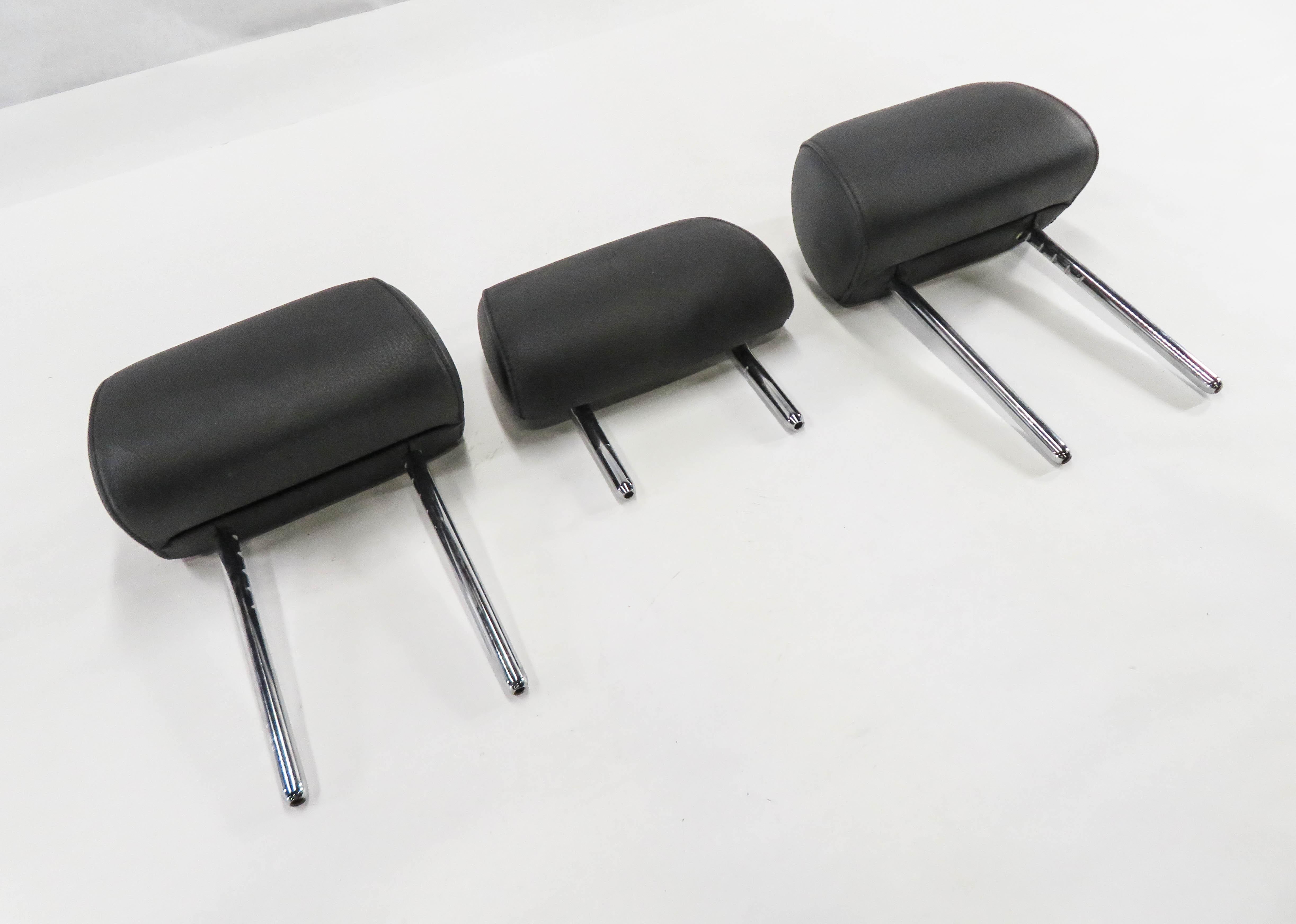 2013 BMW 535i (F10) REAR SEAT - LEFT / CENTER / RIGHT - HEADREST SET (BLACK) — exact item pictured