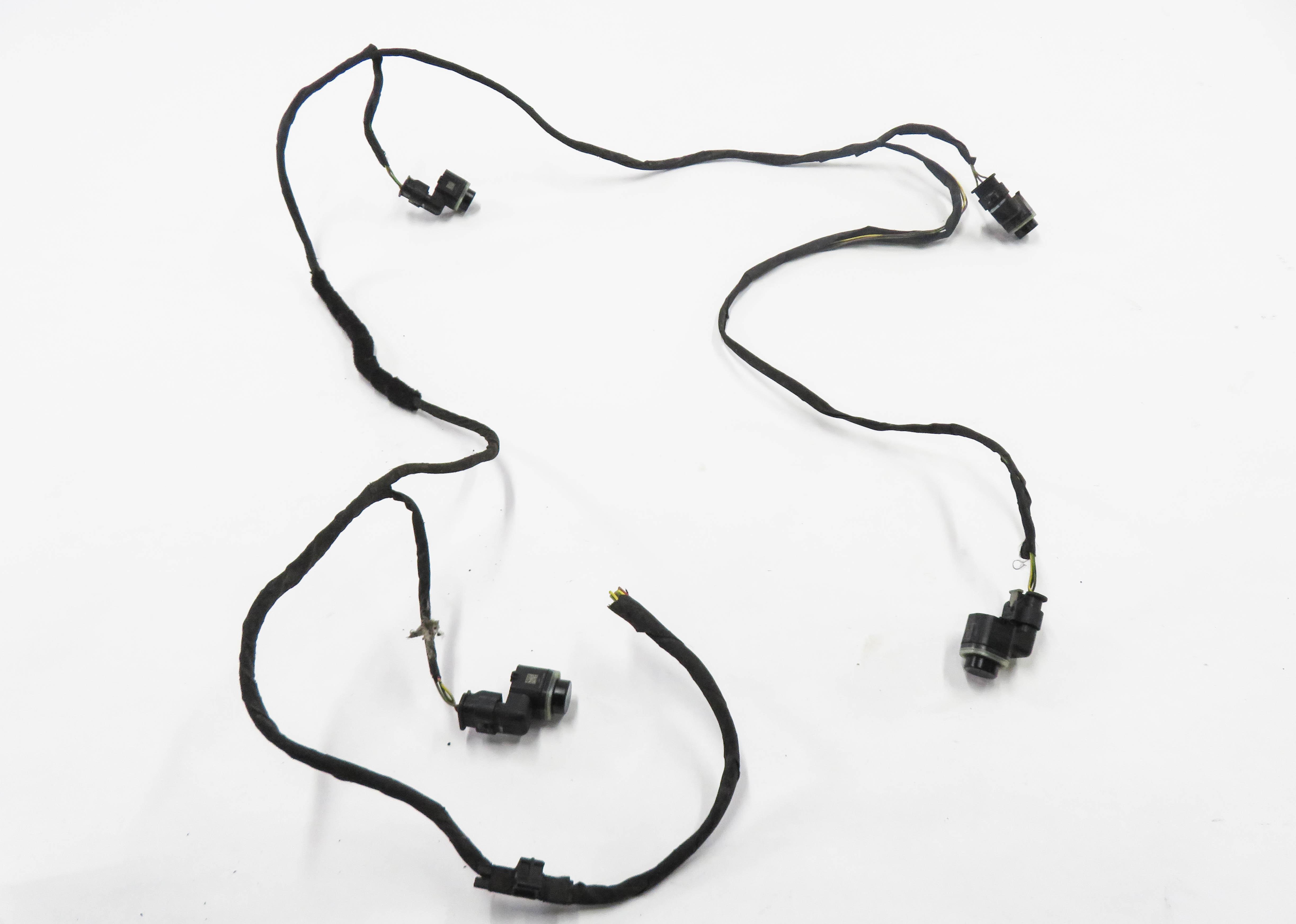 2013 BMW 535i (F10) REAR PDC PARK DISTANCE SENSOR SET w/ HARNESS (BLACK 2 668) — exact item pictured