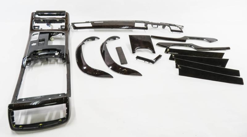 2011 AUDI A8 (D4 4H) DASH DOOR CONSOLE WOOD GRAIN TRIM PANEL SET (VAVONA WOOD) — exact item pictured