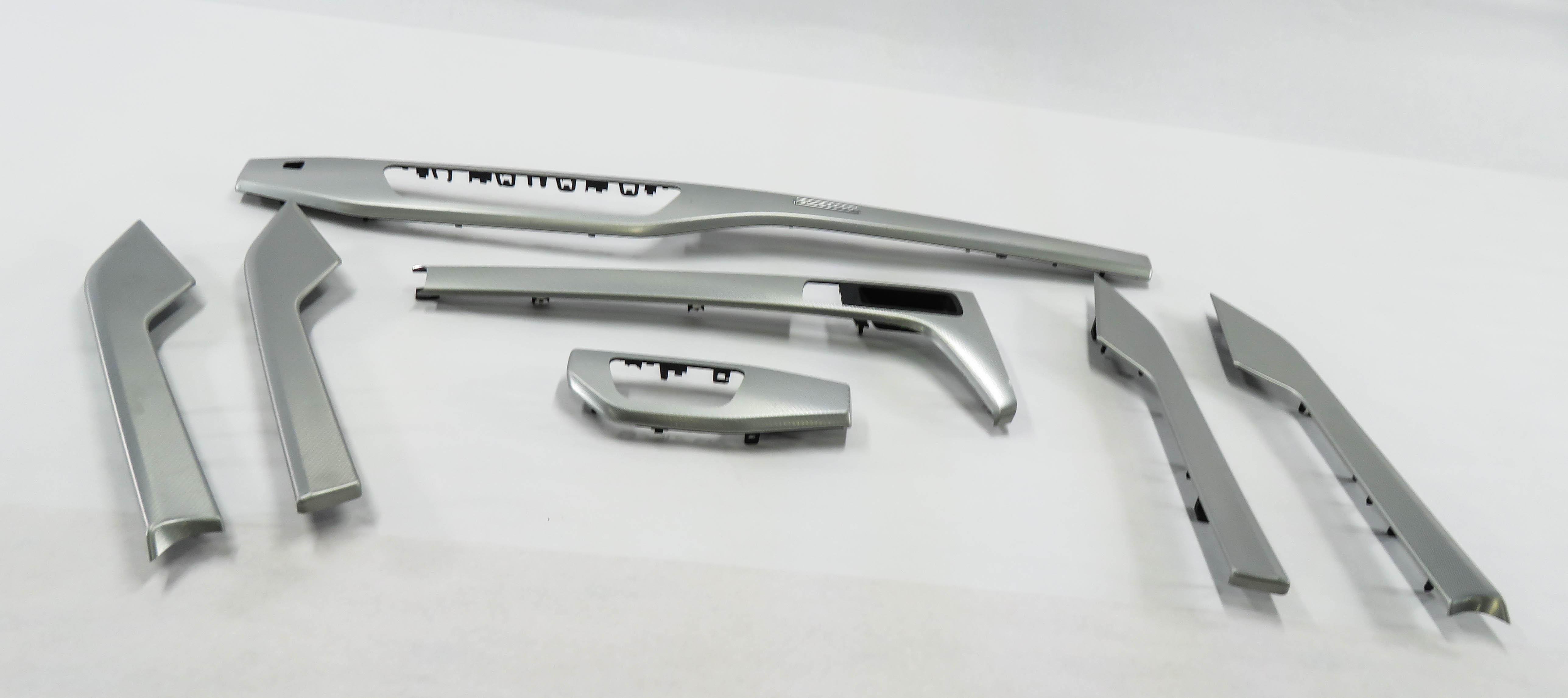 2018 AUDI A4 (B9 8W) DASH DOOR CONSOLE TRIM PANEL SET (ALUMINUM SCALE TRIM) — exact item pictured
