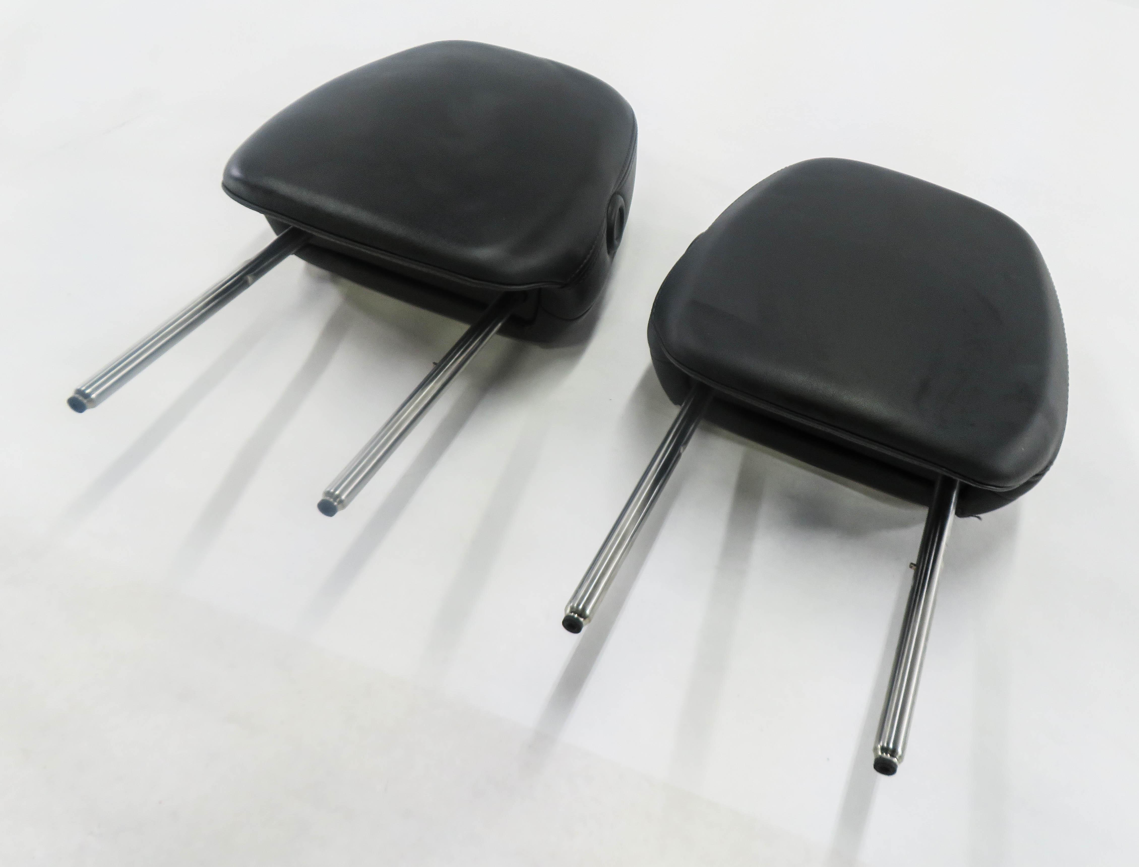 2014 PORSCHE CAYENNE (958) FRONT LEFT & RIGHT SEAT HEADREST SET-2 (BLACK) — exact item pictured