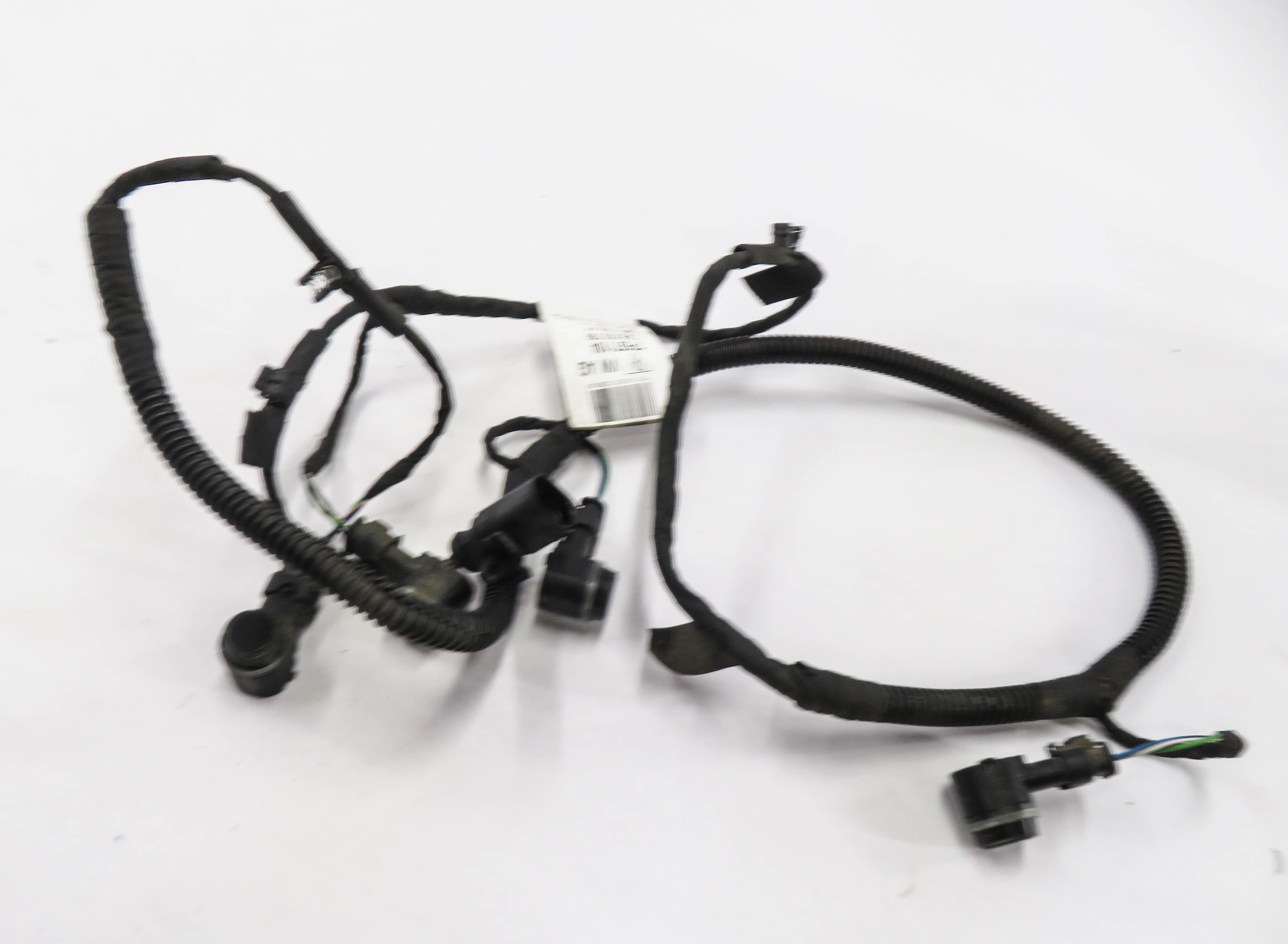2013 PORSCHE CAYENNE (958) REAR PDC PARK DISTANCE SENSOR SET w/ HARNESS (BLACK) — exact item pictured