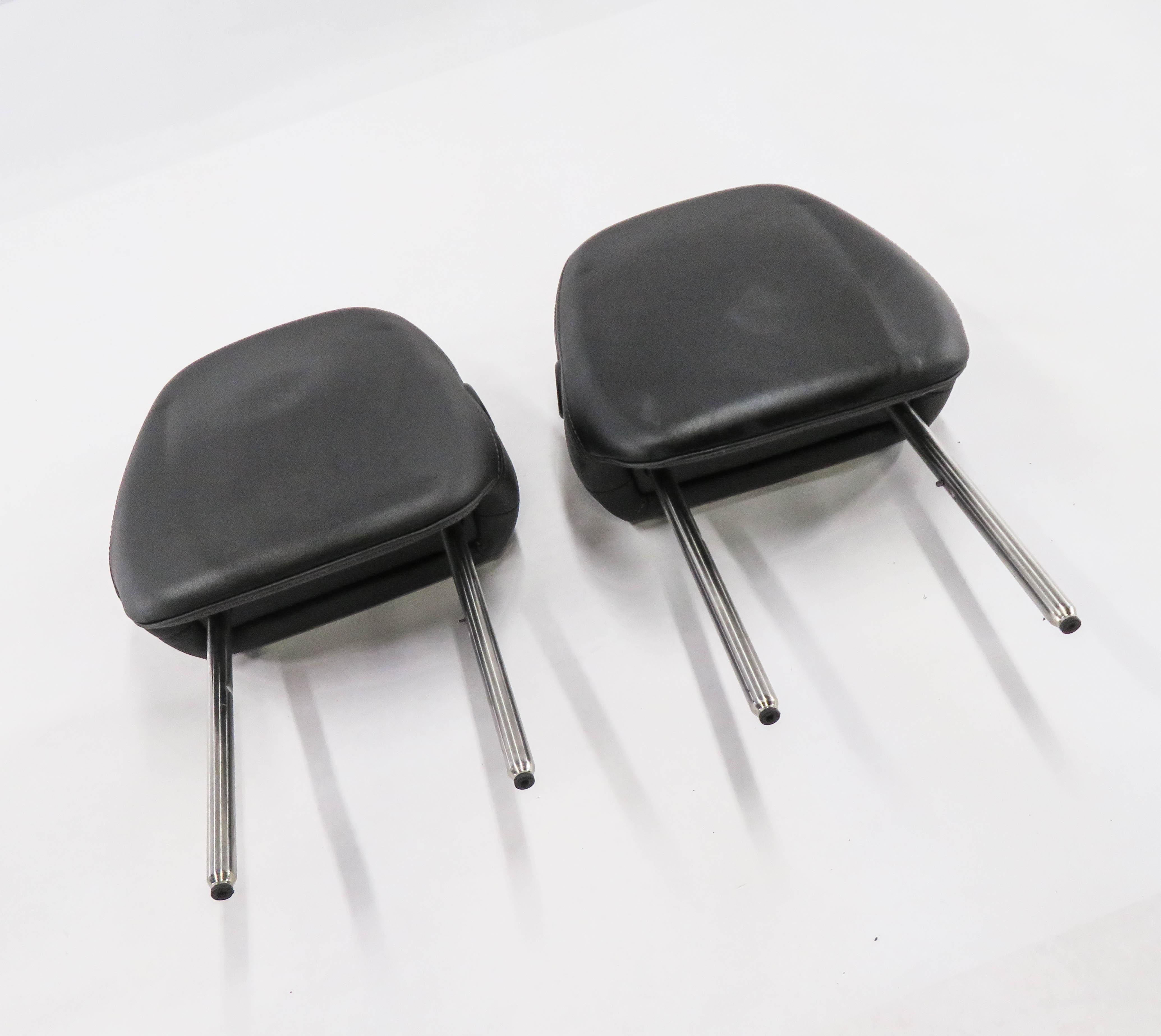 2013 PORSCHE CAYENNE (958) FRONT LEFT & RIGHT SEAT HEADREST SET (BLACK) — exact item pictured