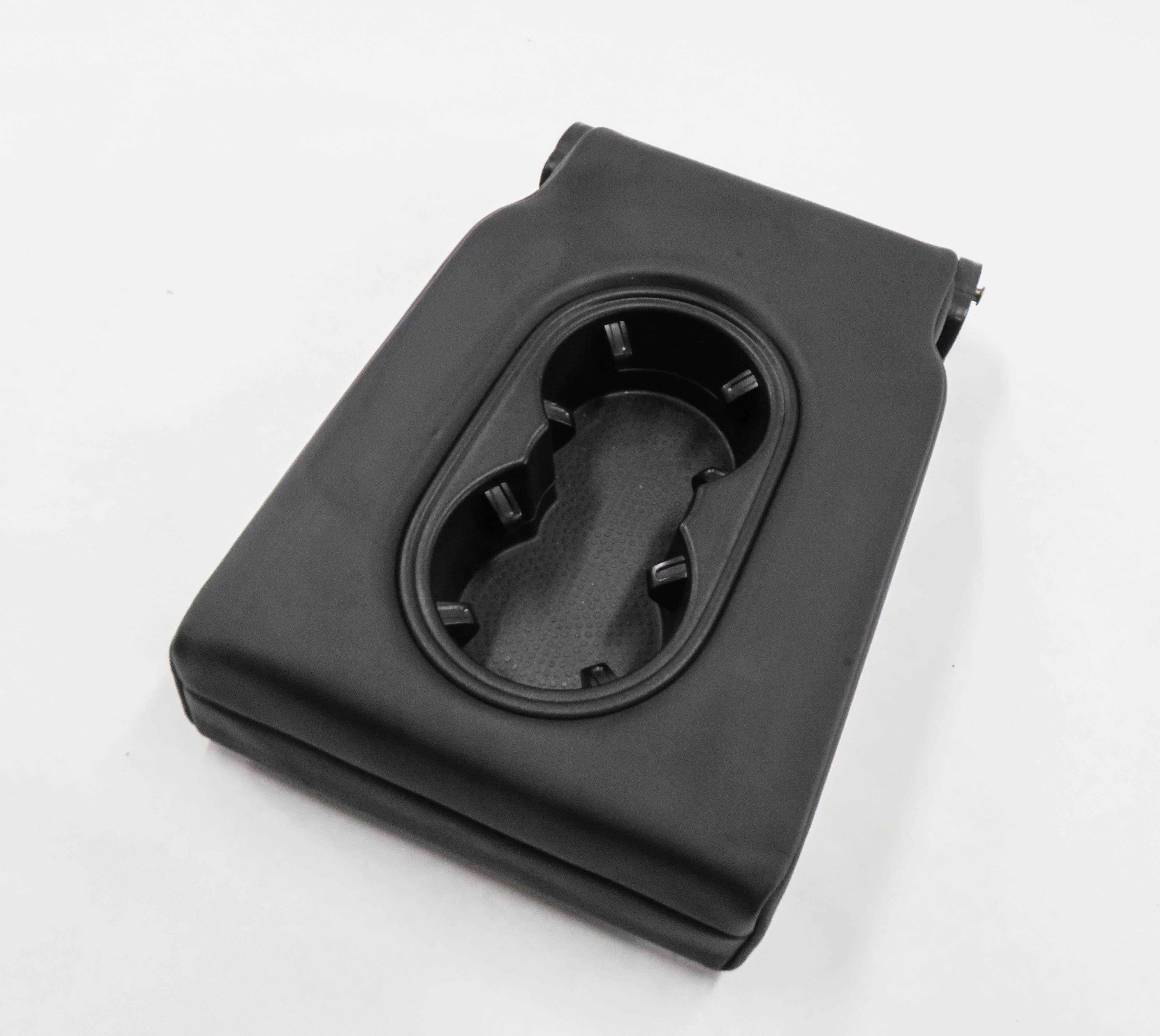 2013 PORSCHE CAYENNE (958) REAR SEAT CENTER CONSOLE ARMREST CUP HOLDER (BLACK) — exact item pictured