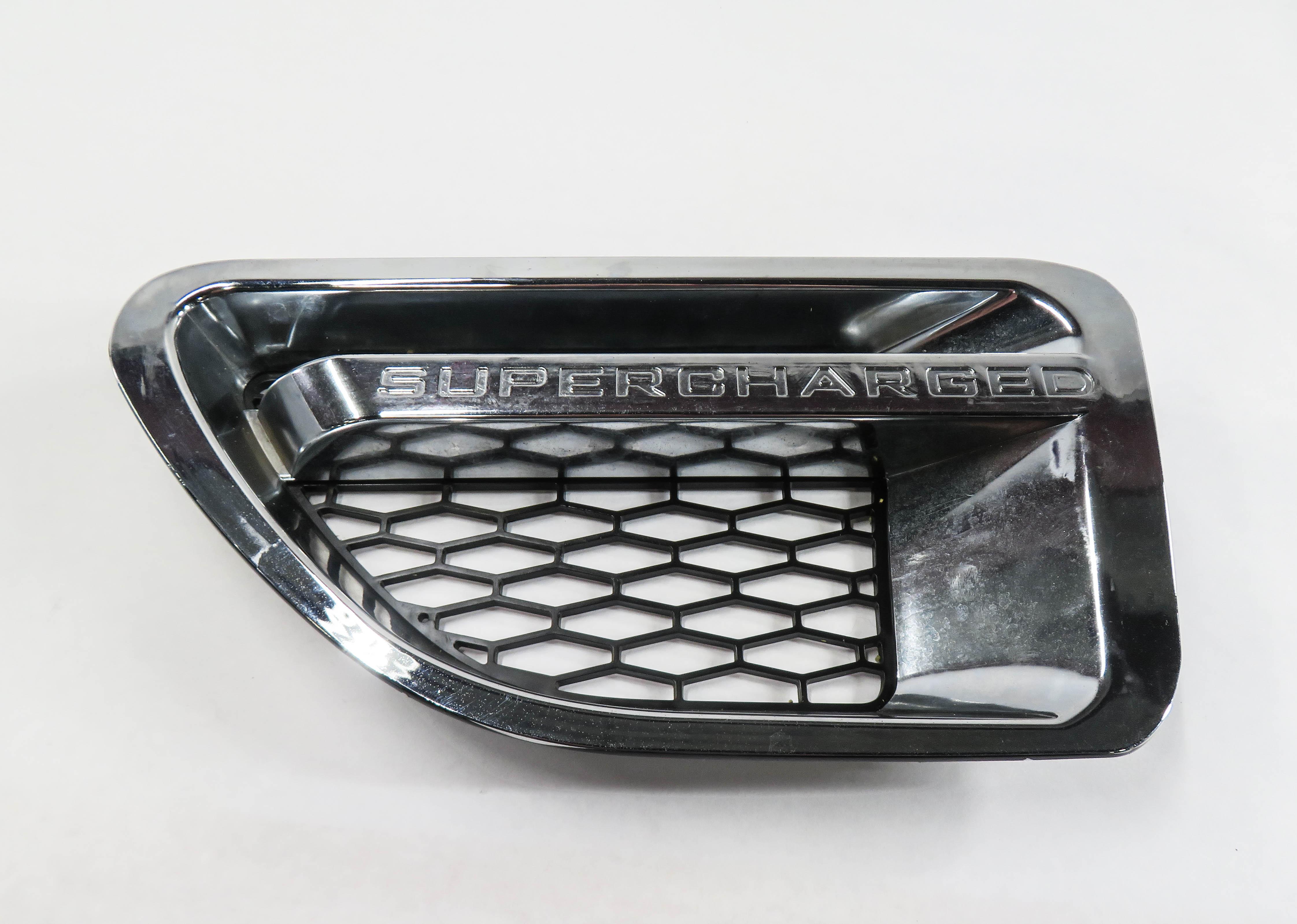 2007 RANGE ROVER SPORT (L320) LEFT FRONT DRIVER FENDER VENT GRILLE TRIM (CHROME) — exact item pictured