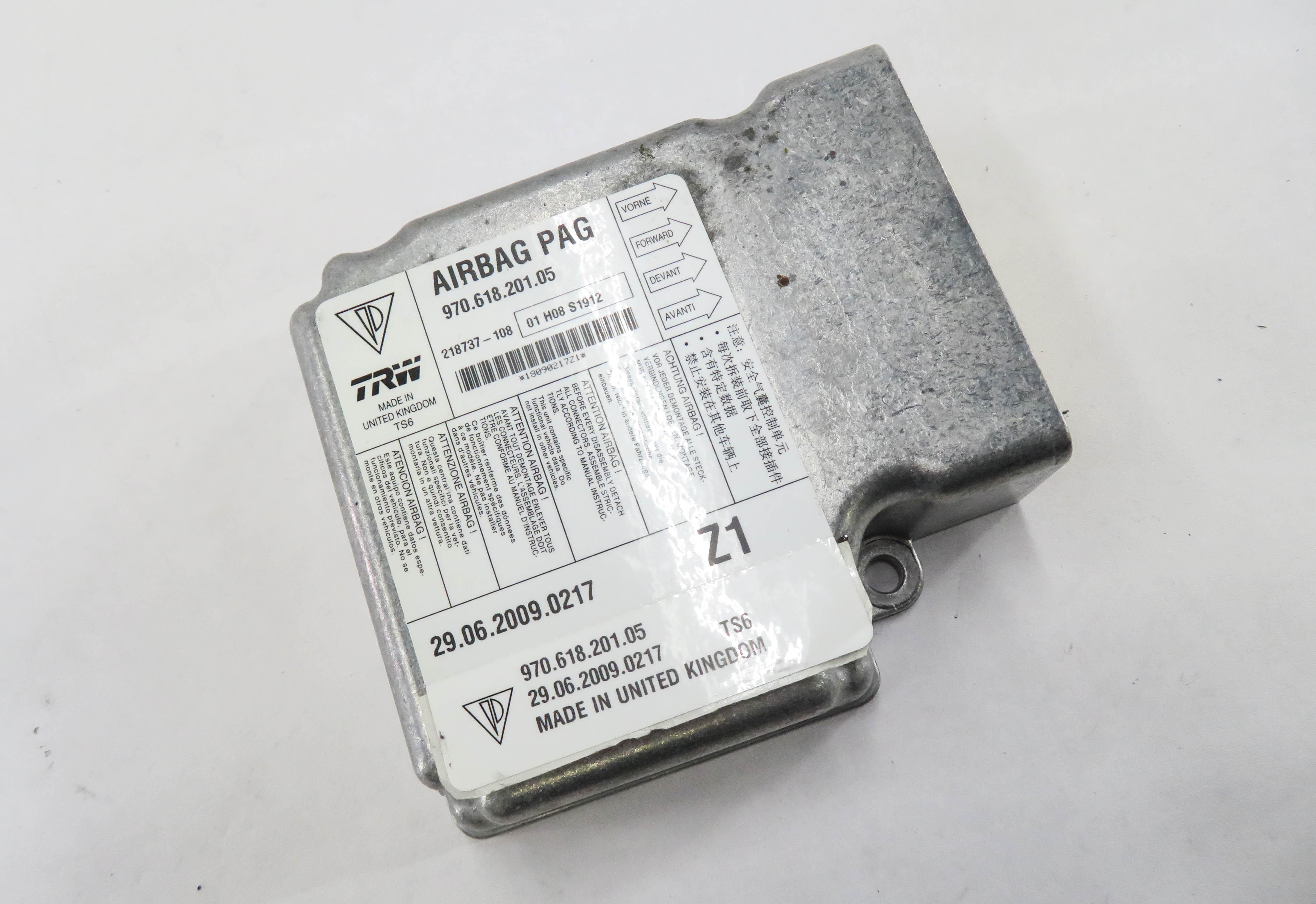 2010-2012 PORSCHE PANAMERA (970 G1) MAIN PRIMARY SRS BAG CONTROL MODULE — exact item pictured