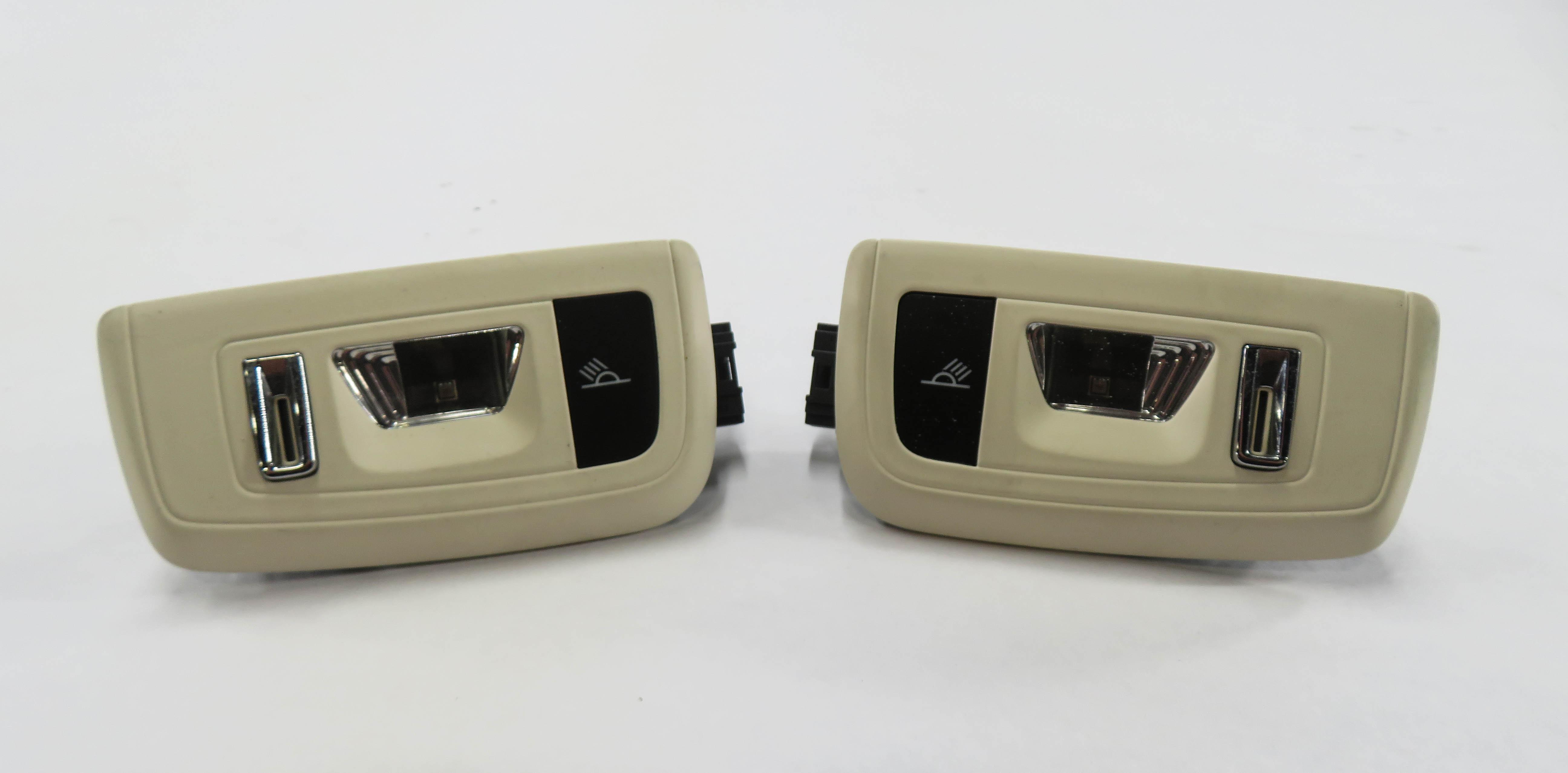 2010 PORSCHE PANAMERA (970 G1) REAR LEFT & RIGHT DOMELIGHT SET-2 (CREAM) — exact item pictured