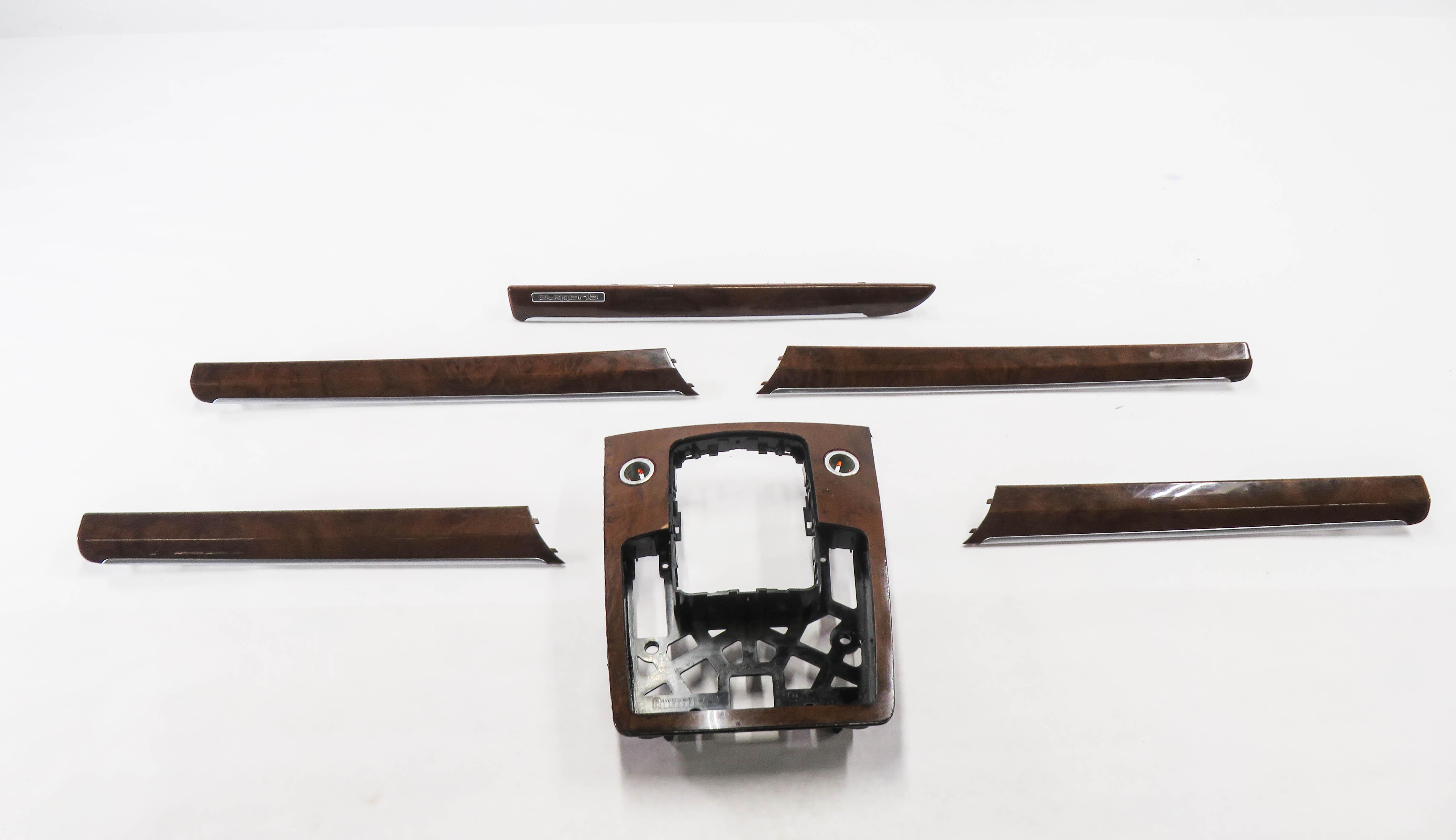 2011 AUDI Q7 (4L) DASH DOOR CONSOLE TRIM PANEL SET-6 (WALNUT WOOD GRAIN) — exact item pictured
