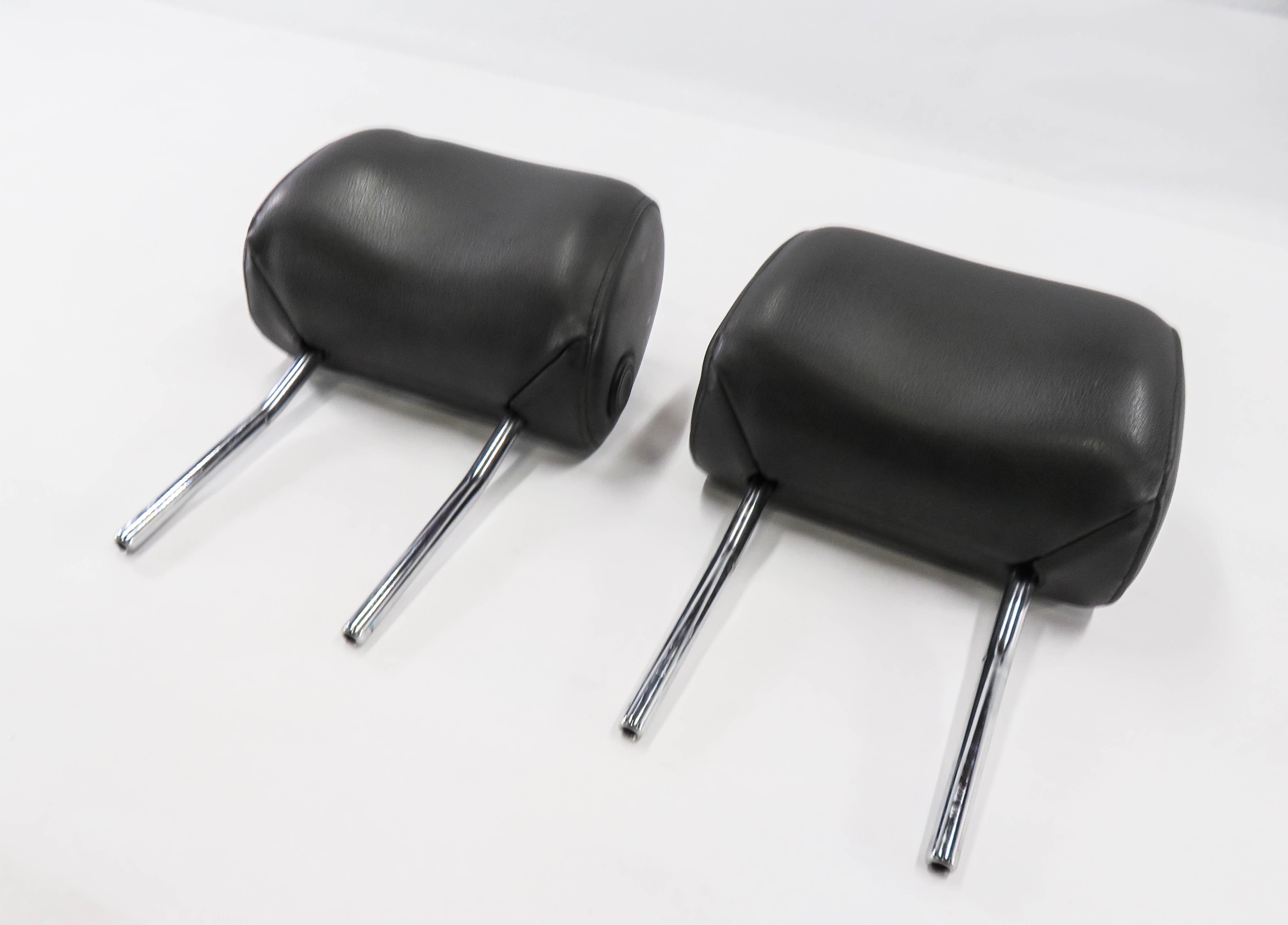 2011 AUDI Q7 (4L) FRONT LEFT & RIGHT SEAT HEADREST SET-2 (BLACK) — exact item pictured