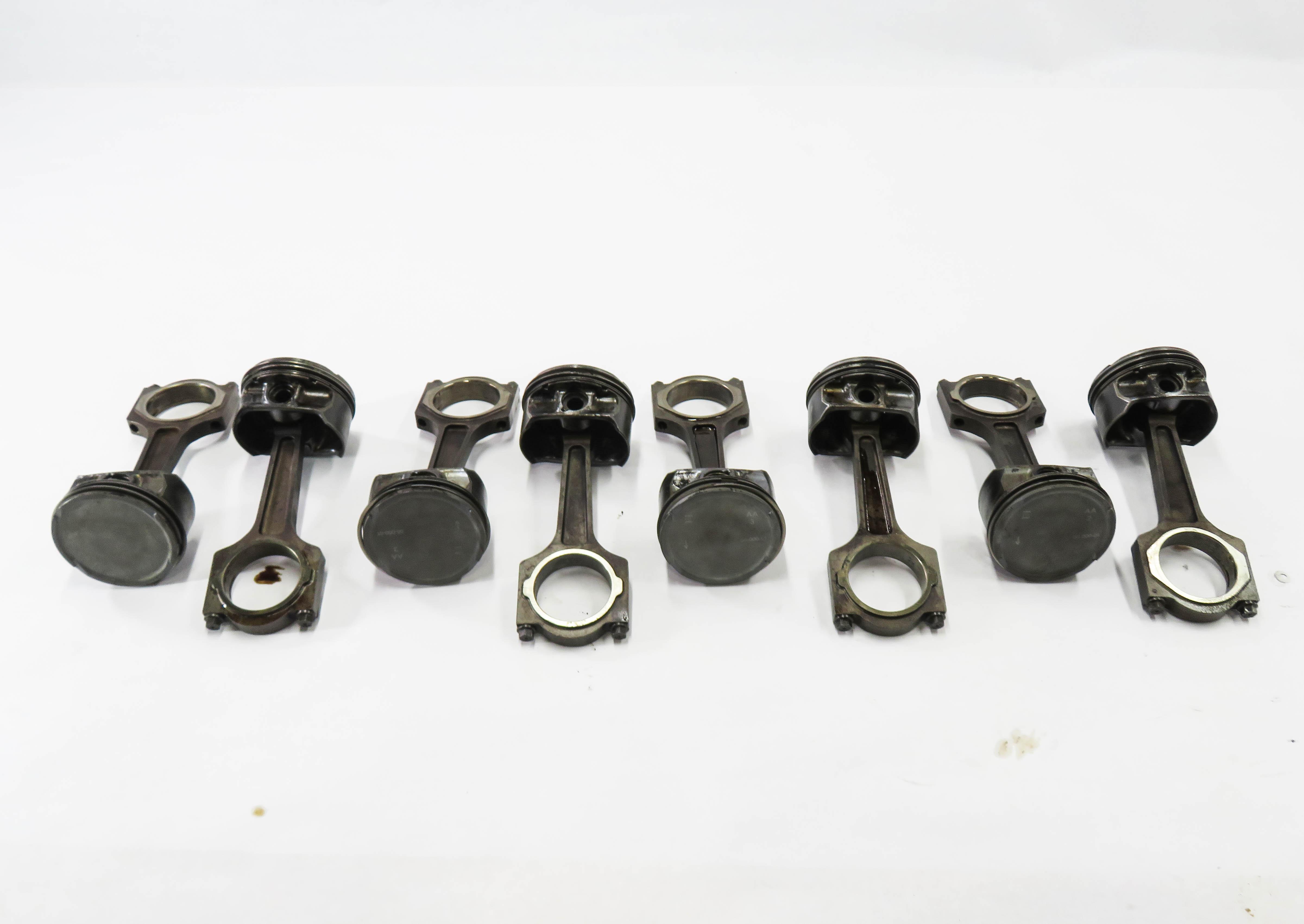 2005-2009 RANGE ROVER SPORT (L320 L322) - LR3 4.4L V8 ENGINE PISTON & ROD SET-8 — exact item pictured