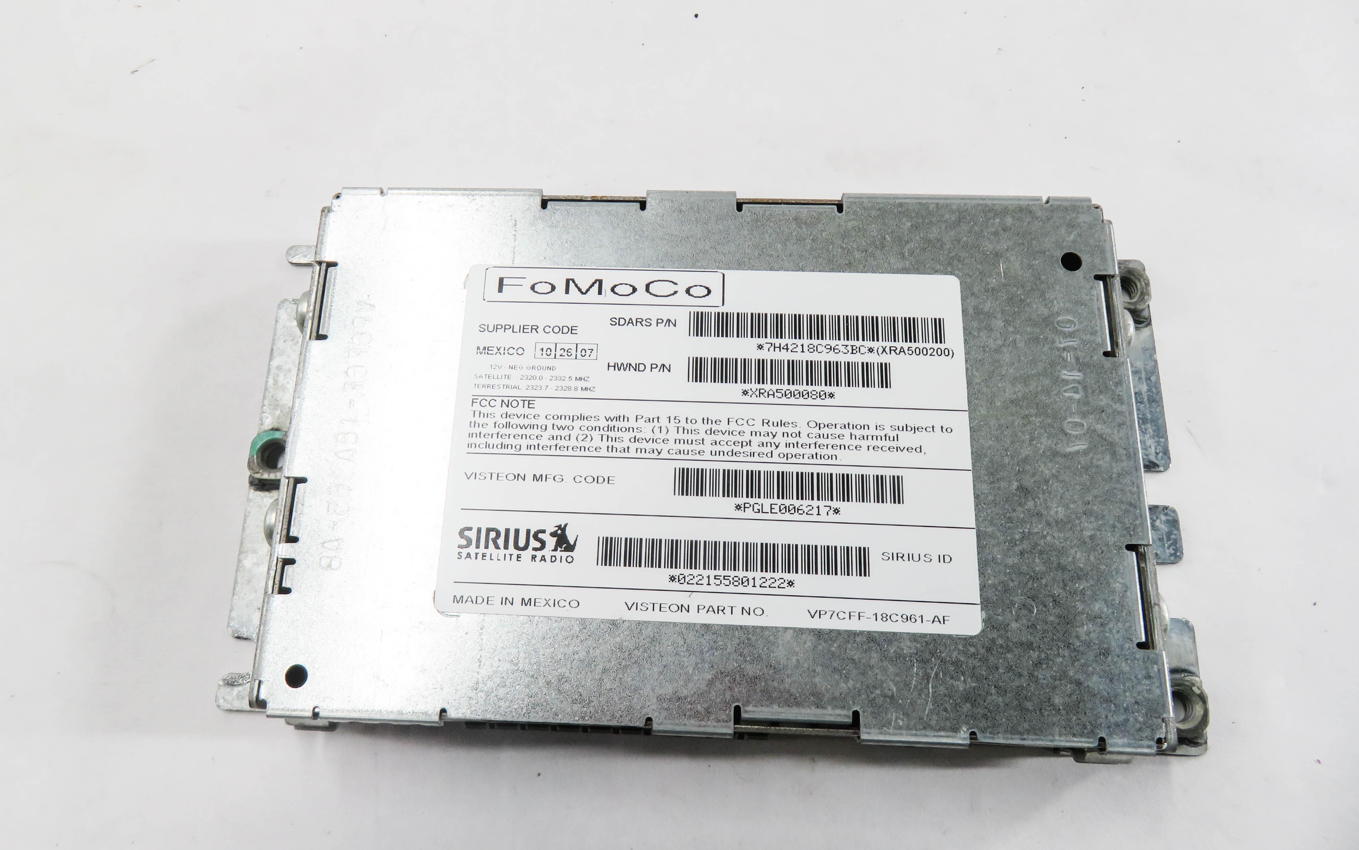2007-2012 LR3 - RANGE ROVER SPORT (L320) SIRIUS SATELLITE RADIO RECEIVER MODULE — exact item pictured
