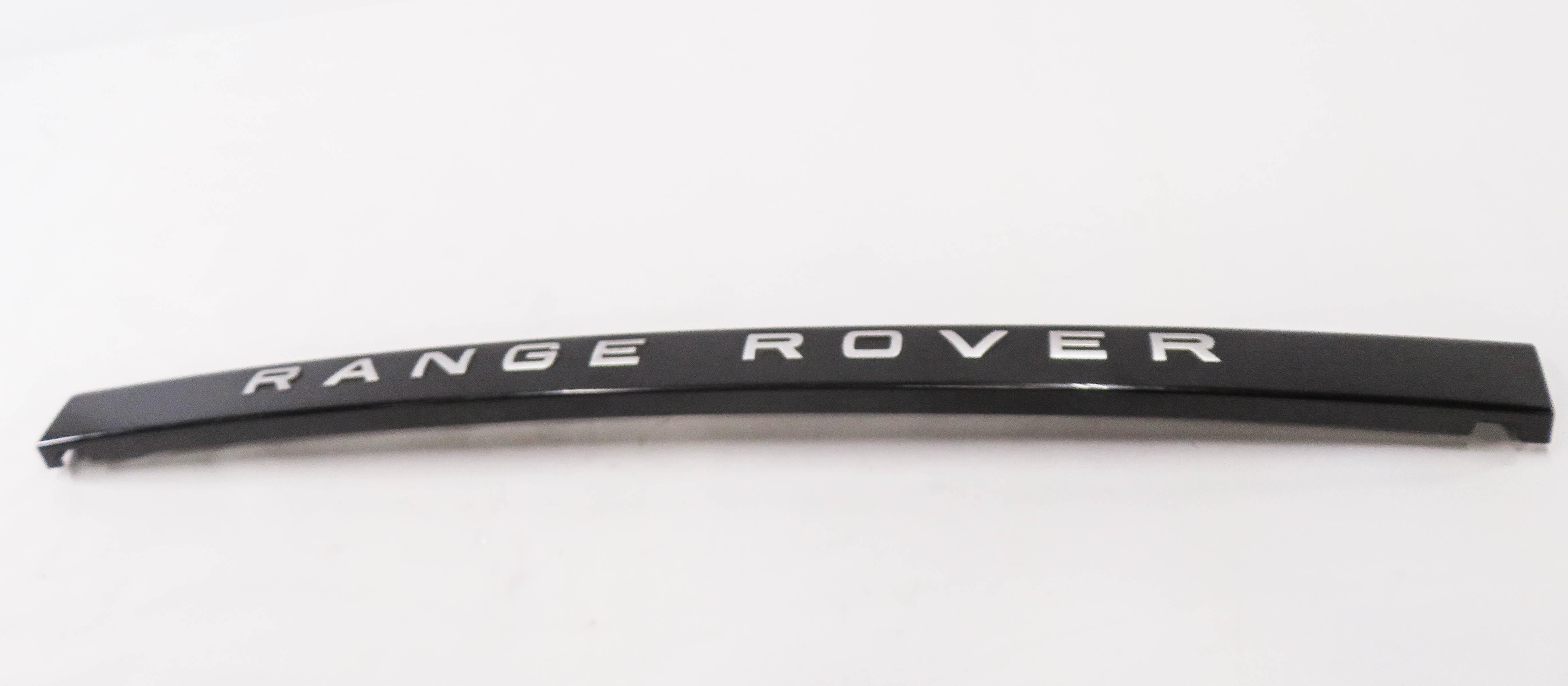 2010 RANGE ROVER SPORT (L320) REAR TRUNK TRIM PANEL w/ LETTERING (BLACK 820) — exact item pictured