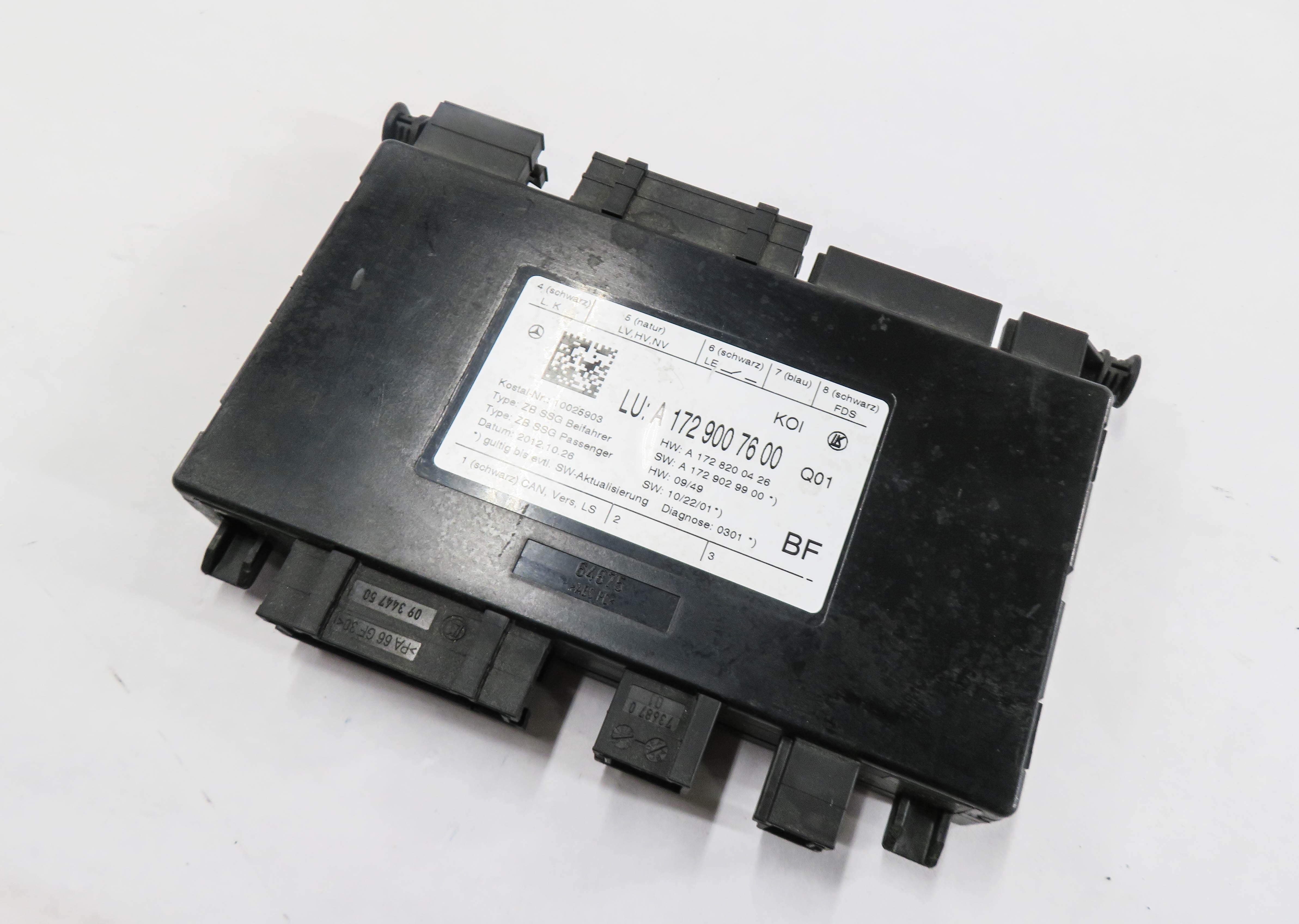 2013 MERCEDES E350 (W212) RIGHT FRONT PASSENGER SEAT CONTROL MODULE — exact item pictured