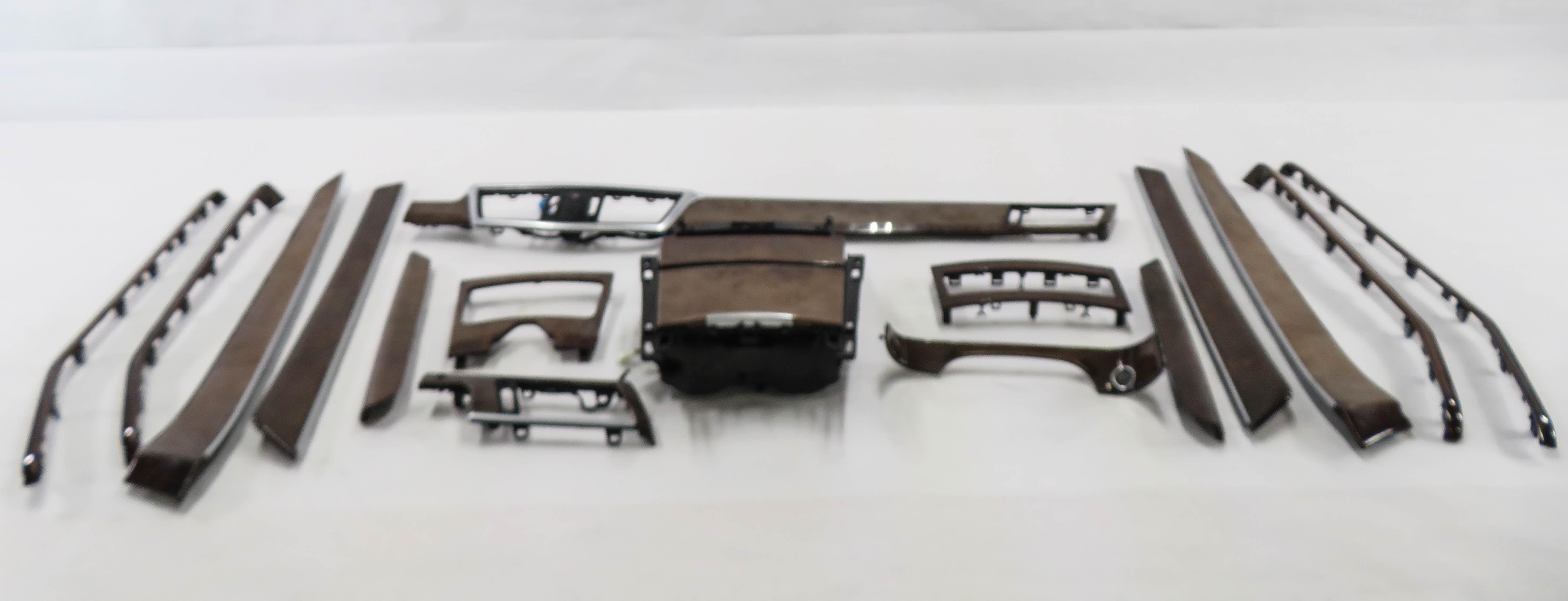 2013 MERCEDES E350 (W212) DASH DOOR CONSOLE TRIM PANEL SET (WALNUT WOOD VENEER) — exact item pictured