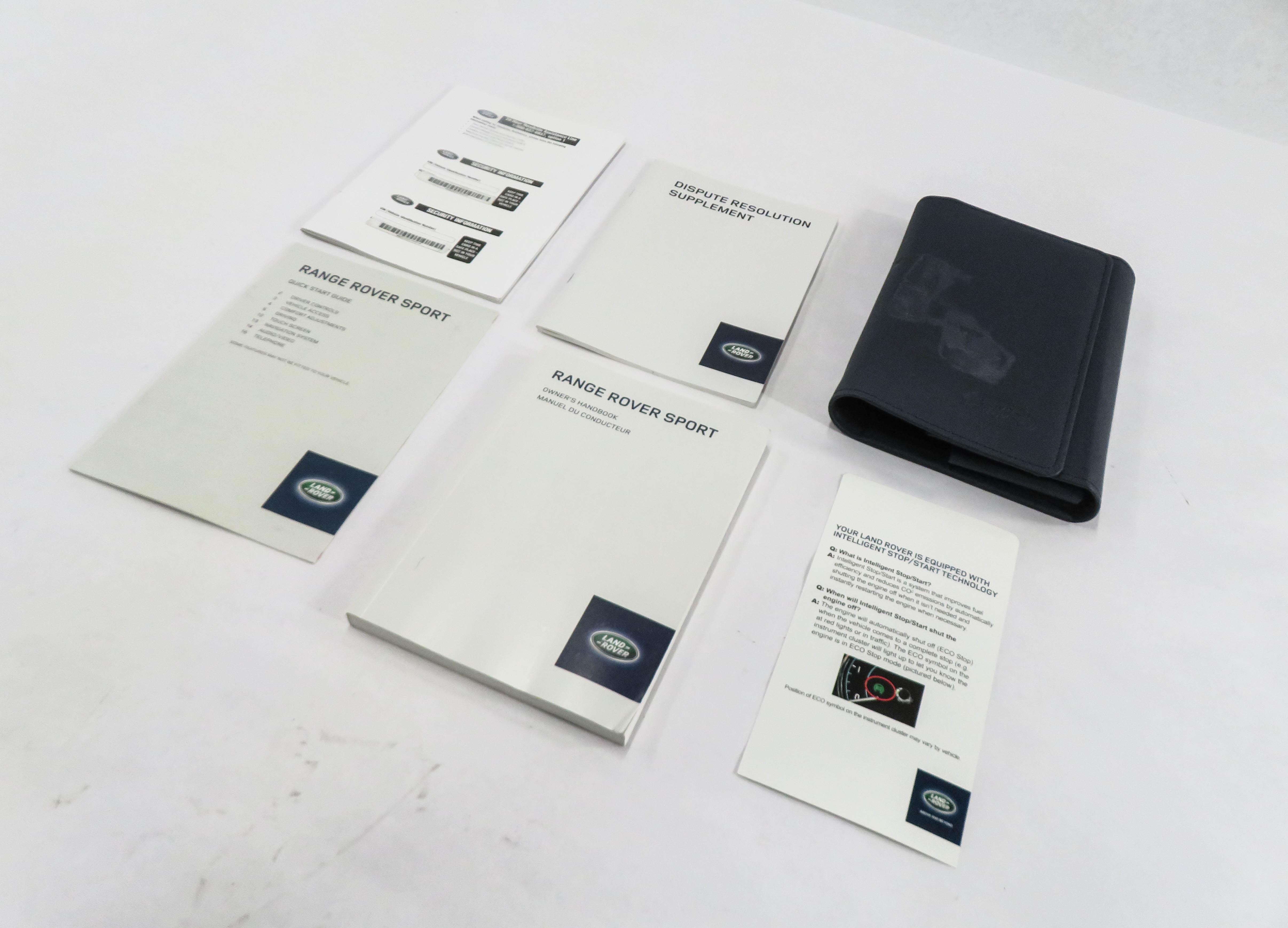 2014 RANGE ROVER SPORT (L494) OWNERS MANUAL GUIDE BOOK BOOKLET SET w/ CASE — exact item pictured