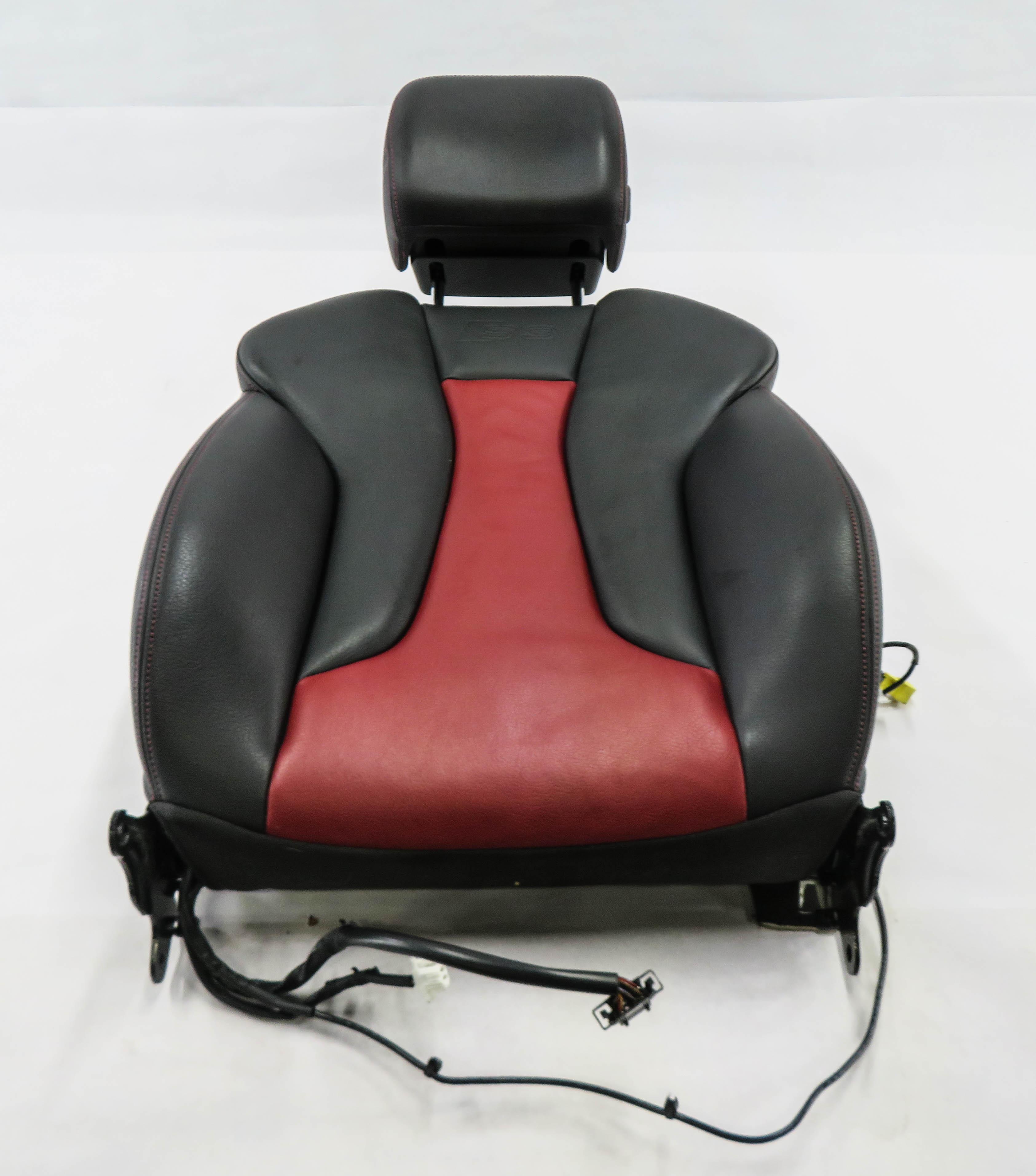 2015 AUDI S3 (8V) PASSENGER - UPPER TOP HEATED SEAT CUSHION (RED & BLACK) — exact item pictured