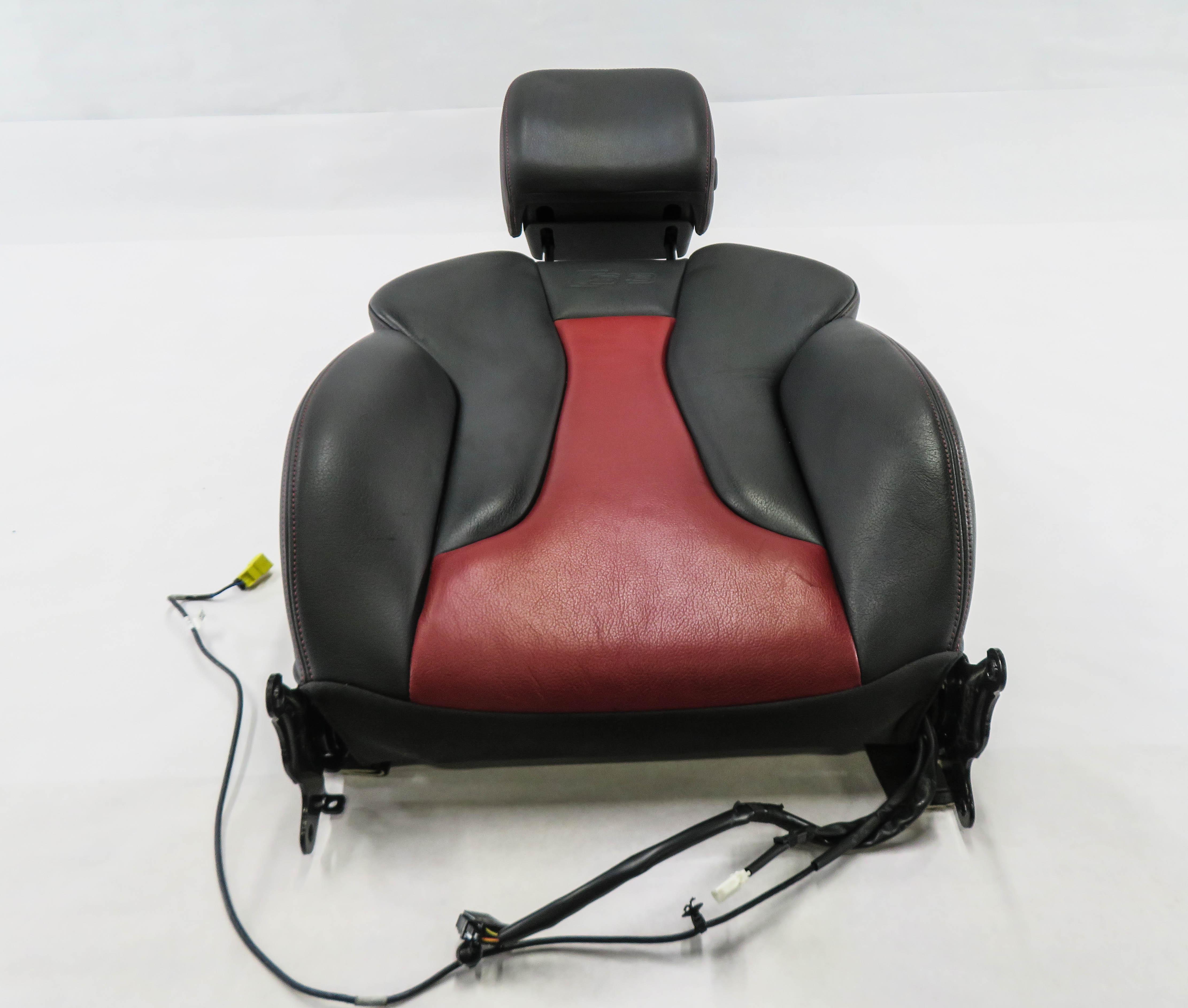 2015 AUDI S3 (8V) DRIVER - UPPER TOP HEATED SEAT CUSHION (RED & BLACK) — exact item pictured