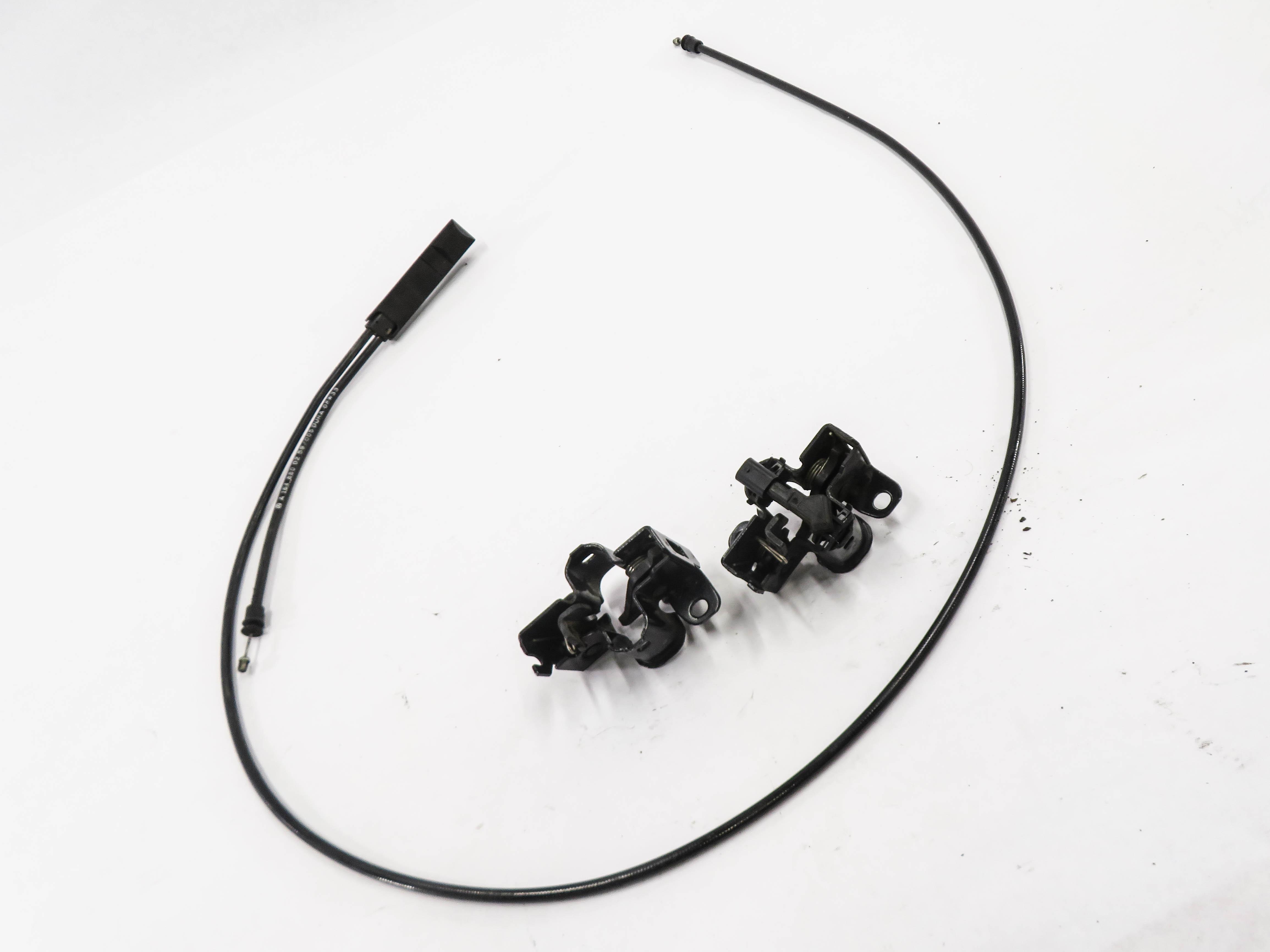 2009 MERCEDES GL320 (X164) FRONT LEFT & RIGHT LOWER HOOD LOCK LATCH SET w/ CABLE — exact item pictured