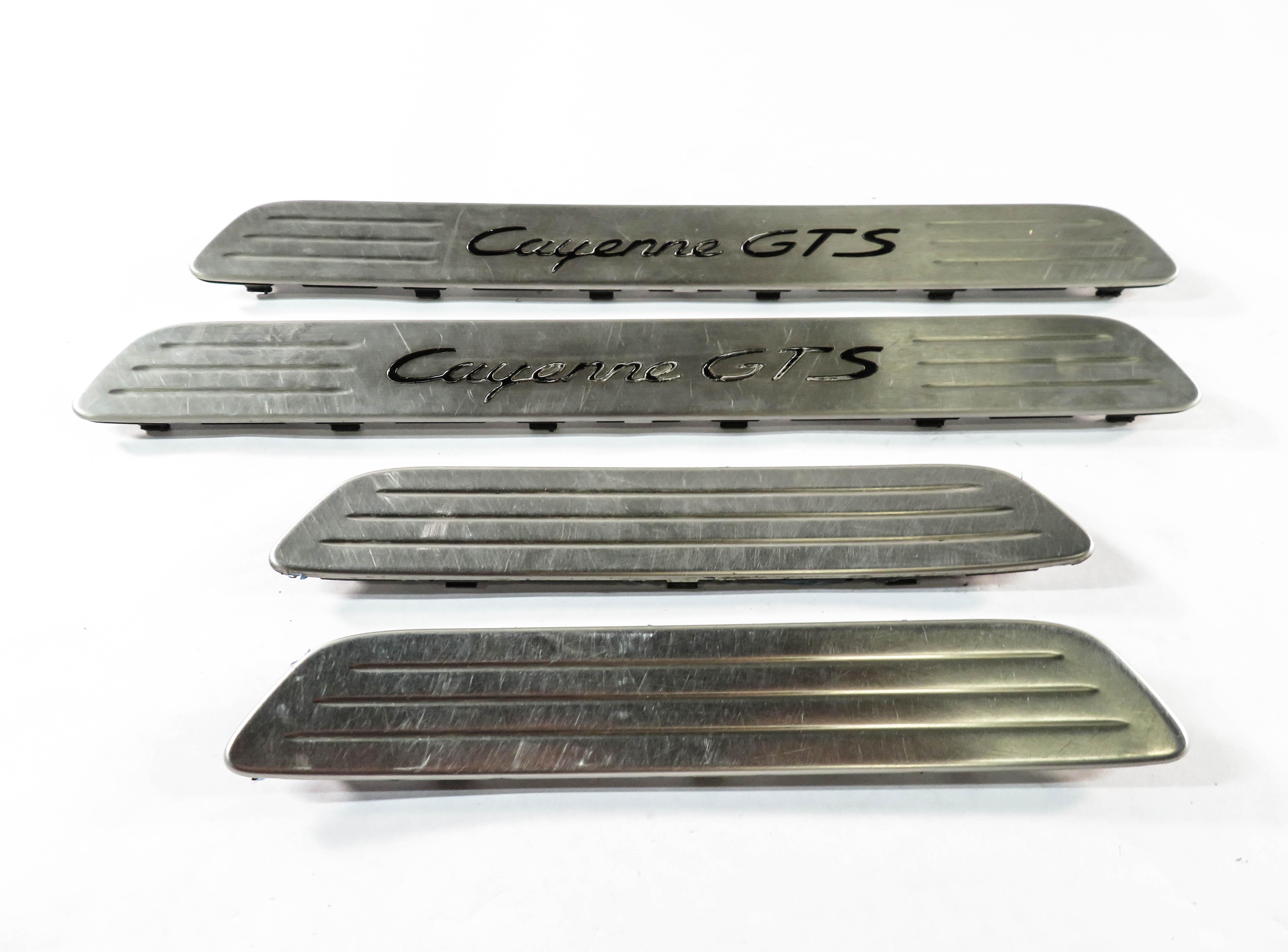 2016 PORSCHE CAYENNE GTS (958) FRONT & REAR DOOR SILL SCUFF PANEL TRIM SET — exact item pictured