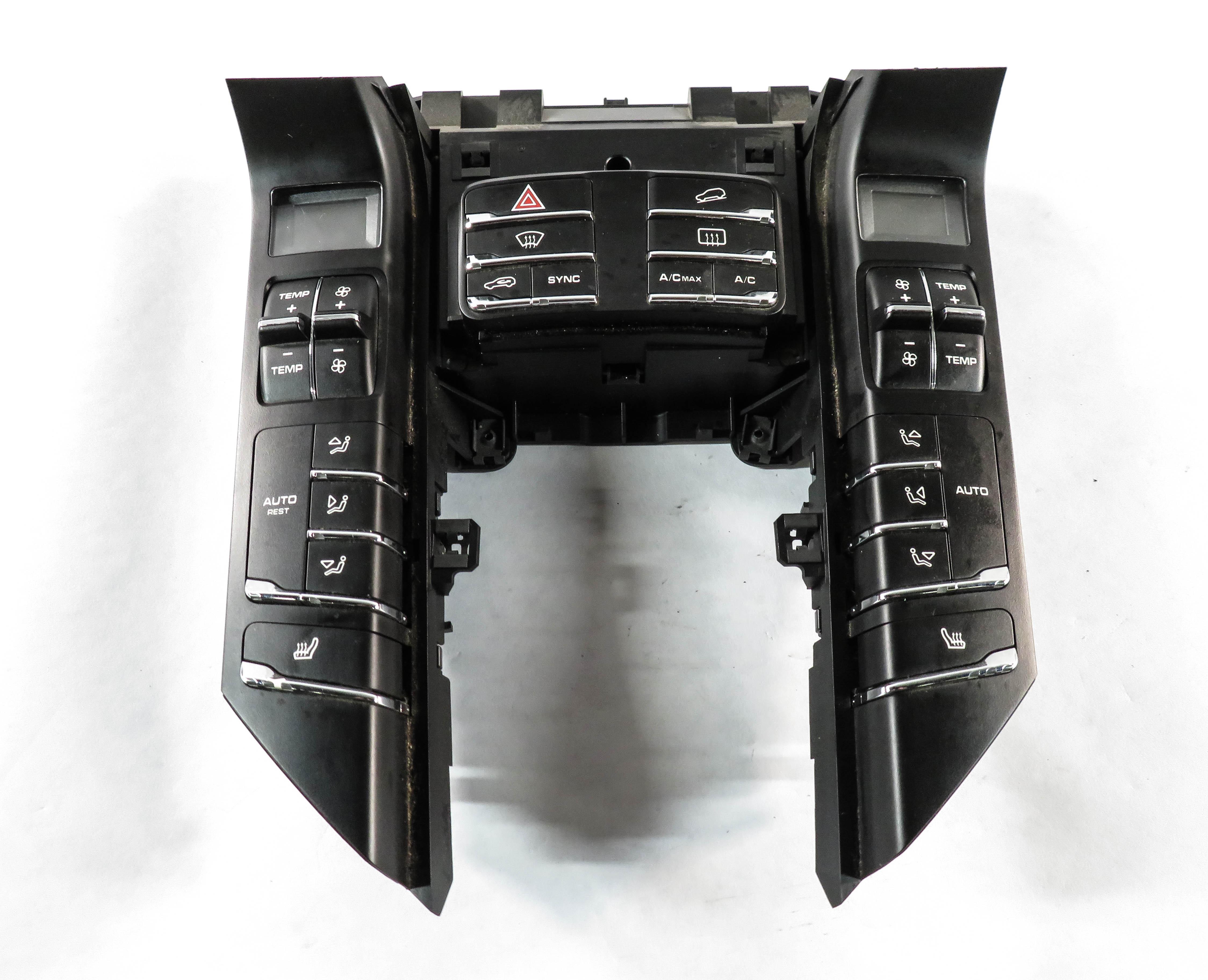 2011-2018 PORSCHE CAYENNE (958) FRONT HEATER A/C TEMPERATURE CONTROL PANEL — exact item pictured