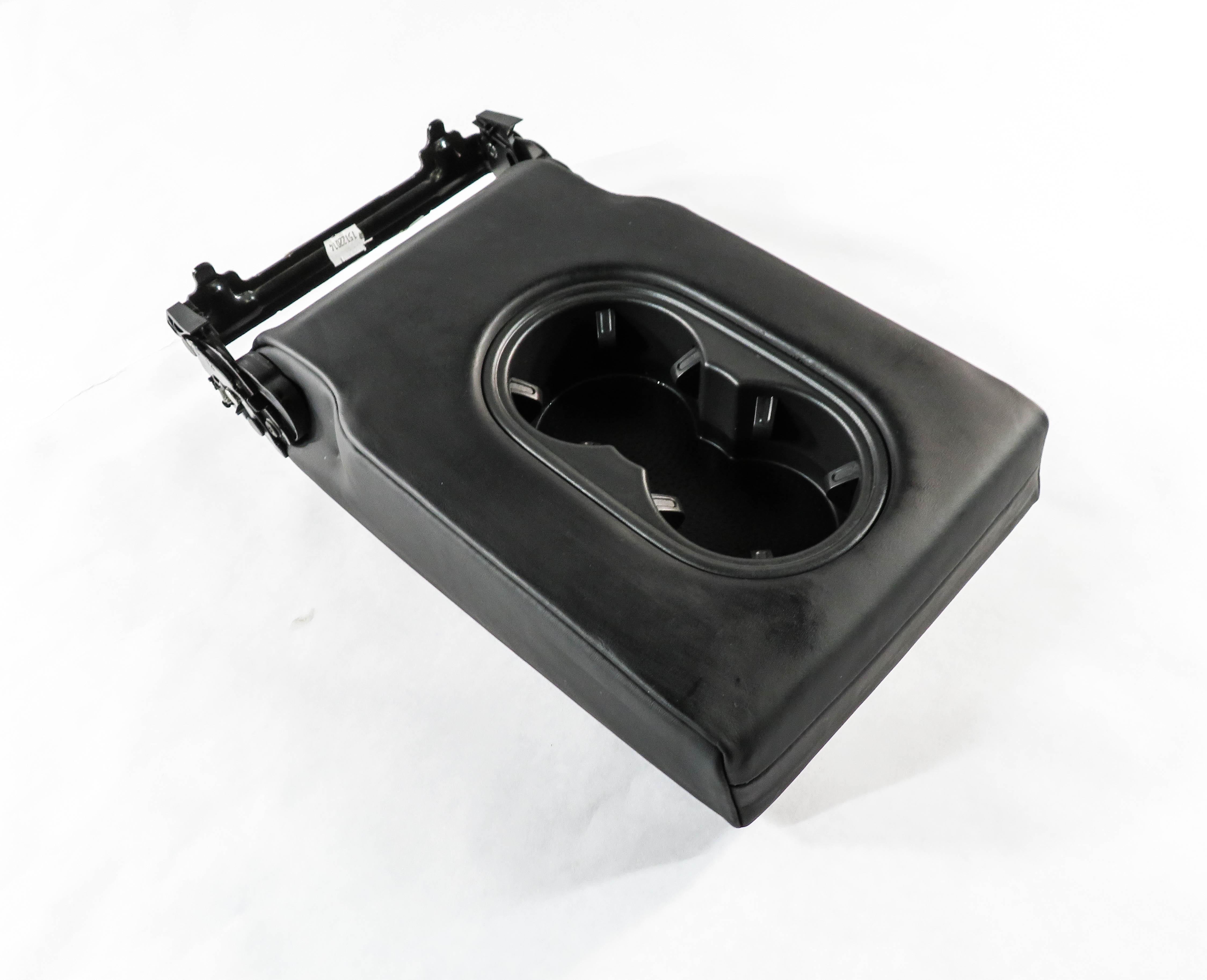 2016 PORSCHE CAYENNE (958) REAR SEAT CUP HOLDER ARMREST (BLACK LEATHER) — exact item pictured