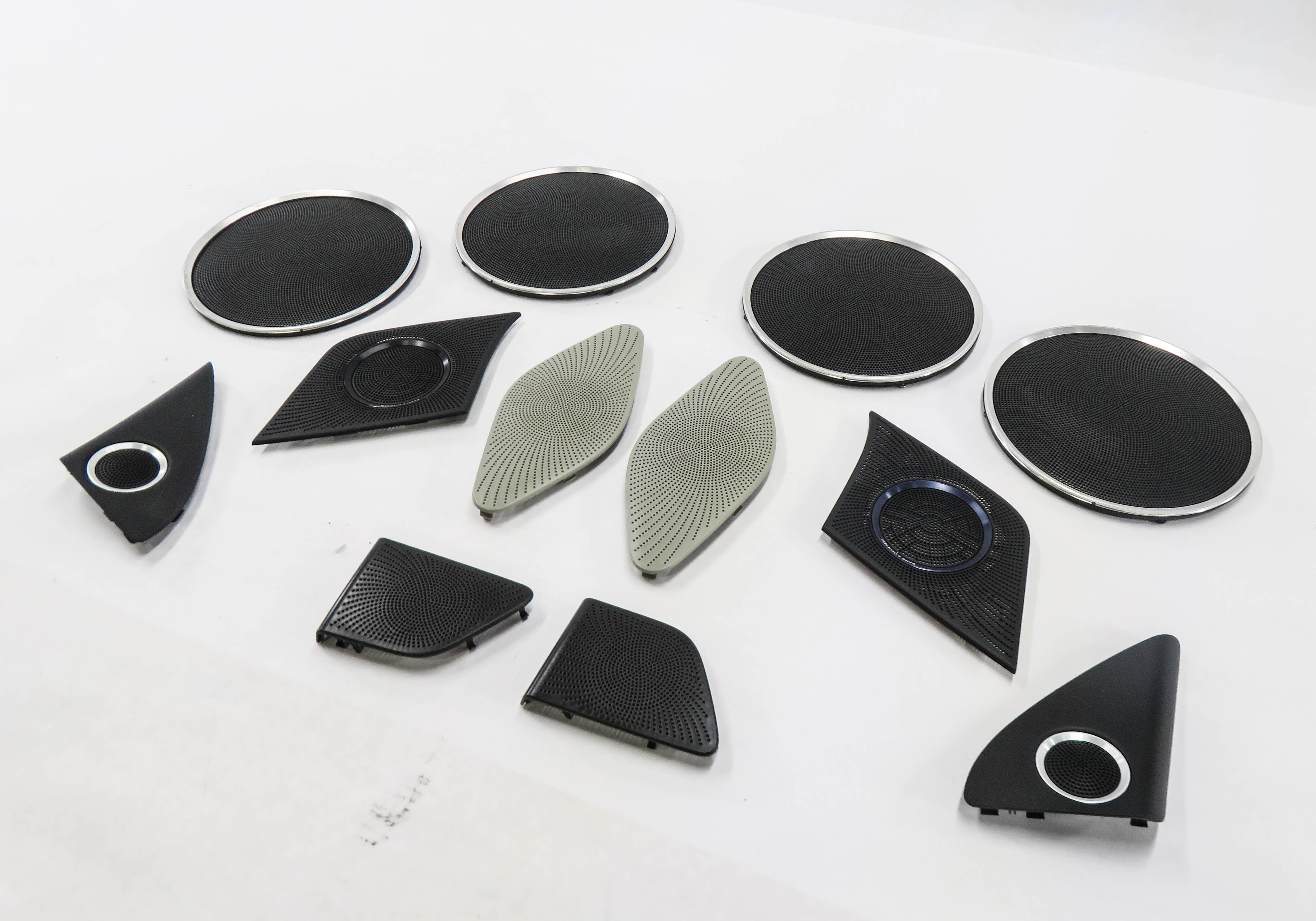 2012 AUDI Q5 (B8 8R) RADIO STEREO BANG & OLUFSEN SPEAKER GRILLE COVER TRIM SET — exact item pictured