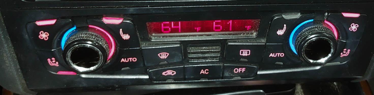 08-13 A4 S4 A5 S5 Q5 (B8 8K 8T 8R) HEATER A/C TEMPERATURE CLIMATE CONTROL PANEL — exact item pictured